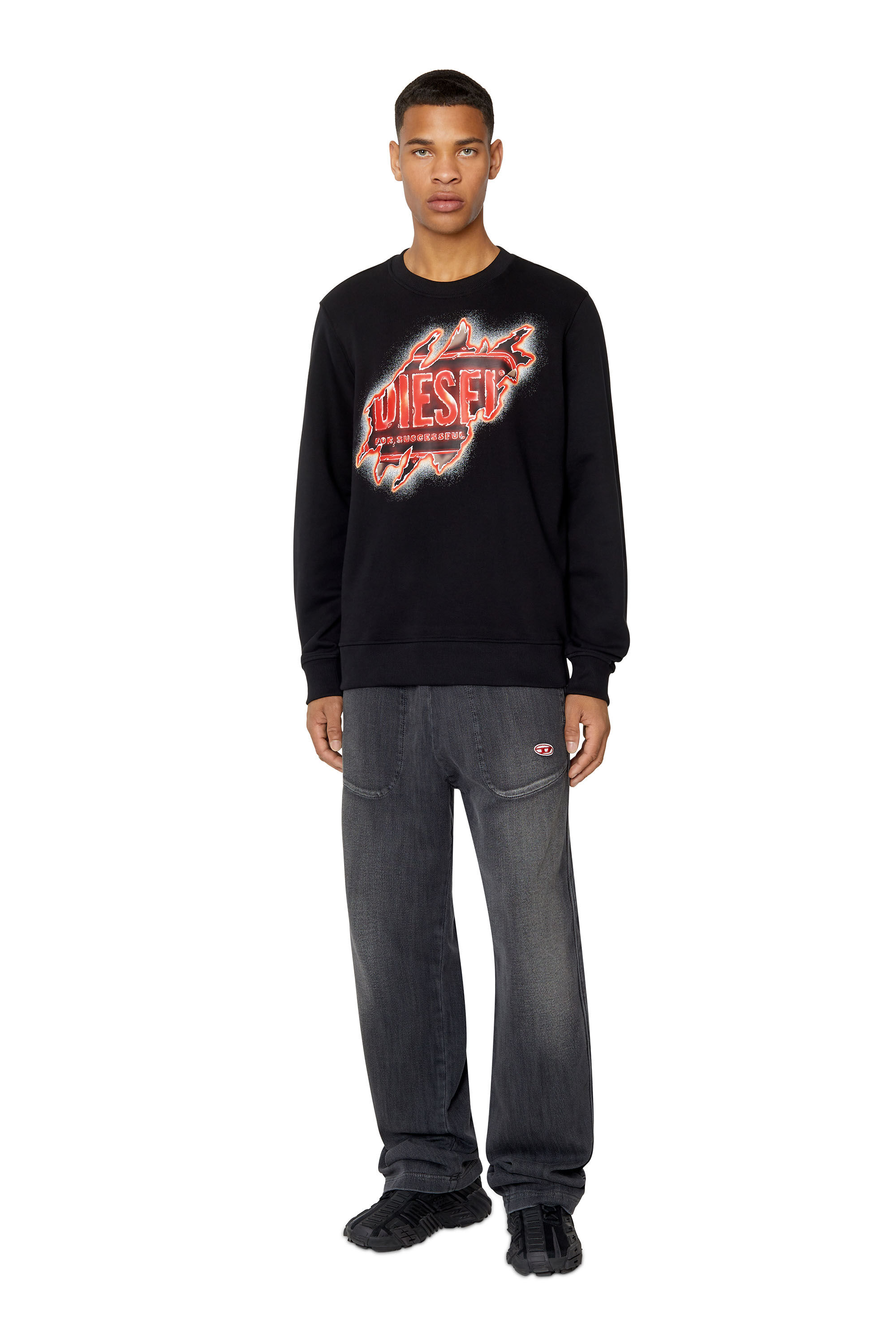 Diesel peel logo sweatshirt on sale