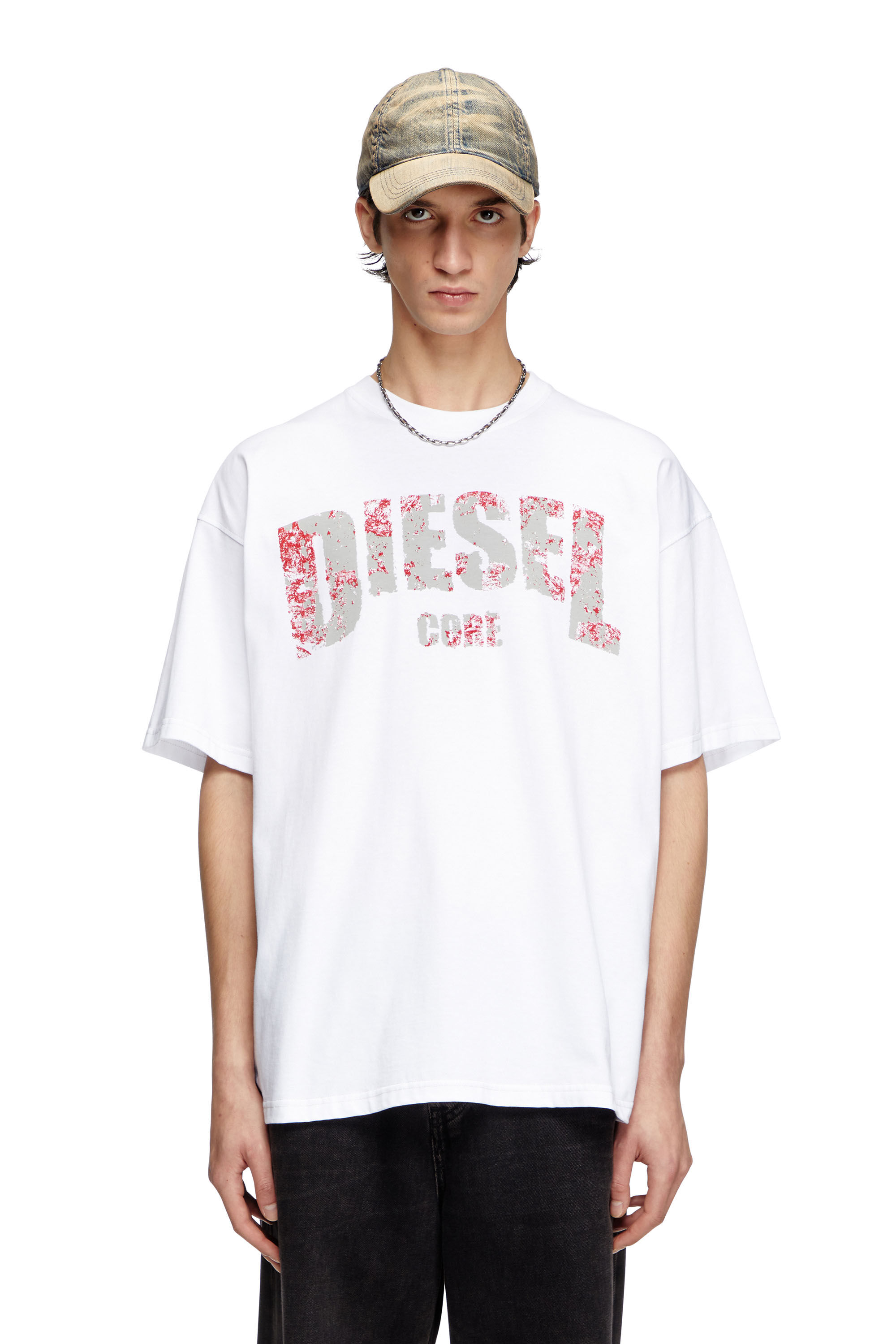Men's T-shirt with Diesel Core print | White | Diesel