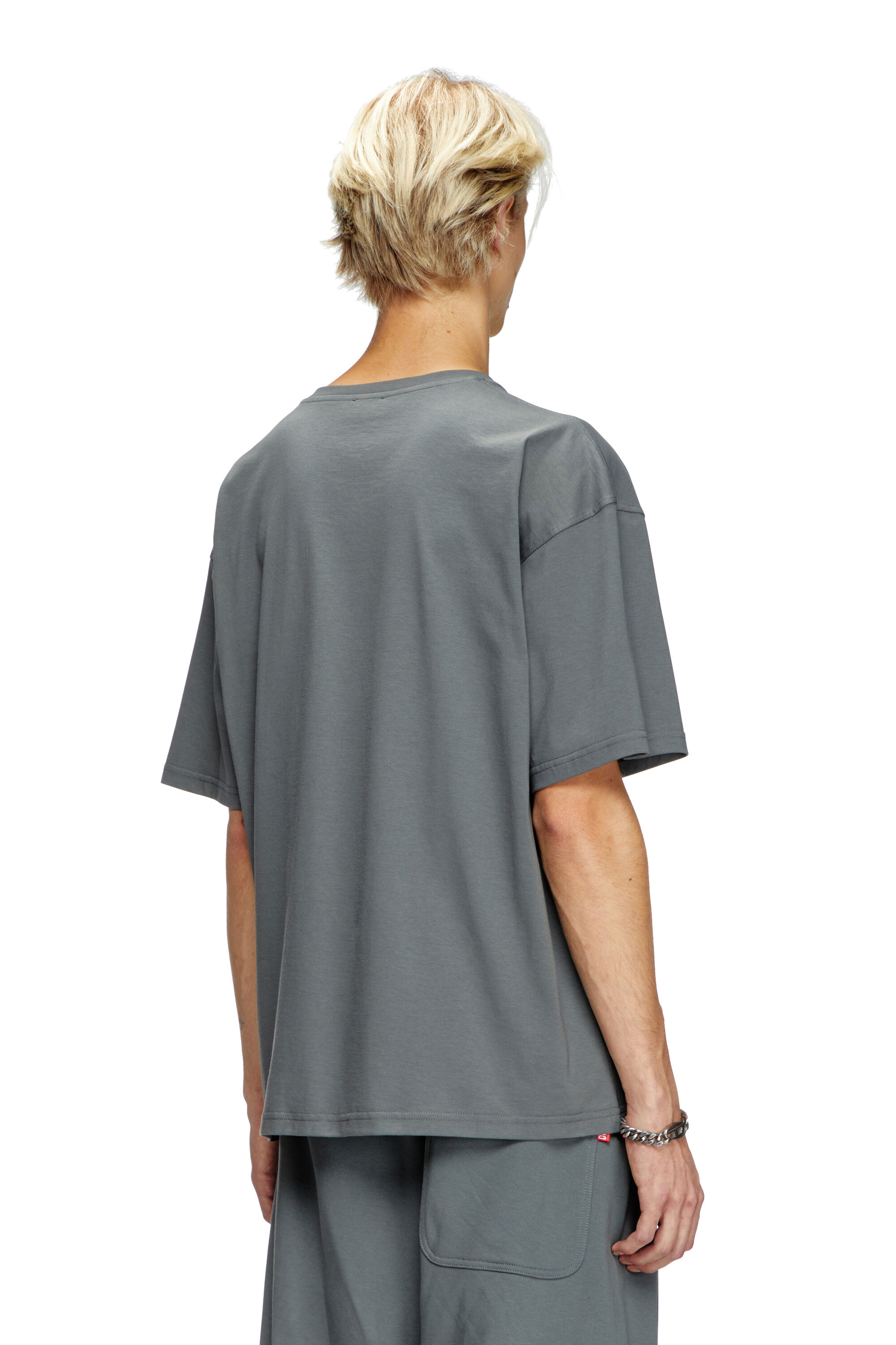 Women's T-shirt with tattoo patch | Grey | Diesel