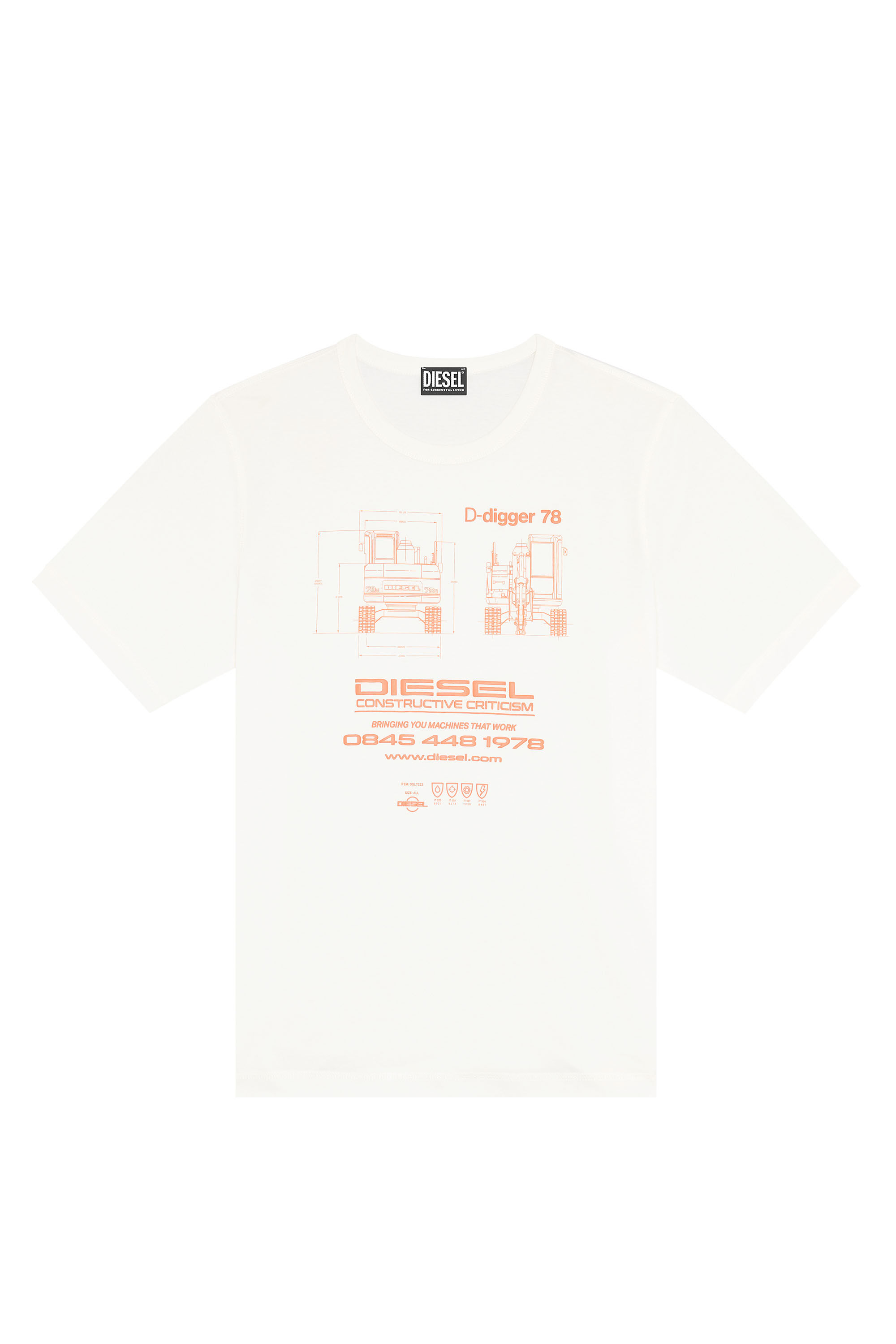 T-JUST-SLITS-G1 Man: T-shirt Constructive Criticism print | Diesel