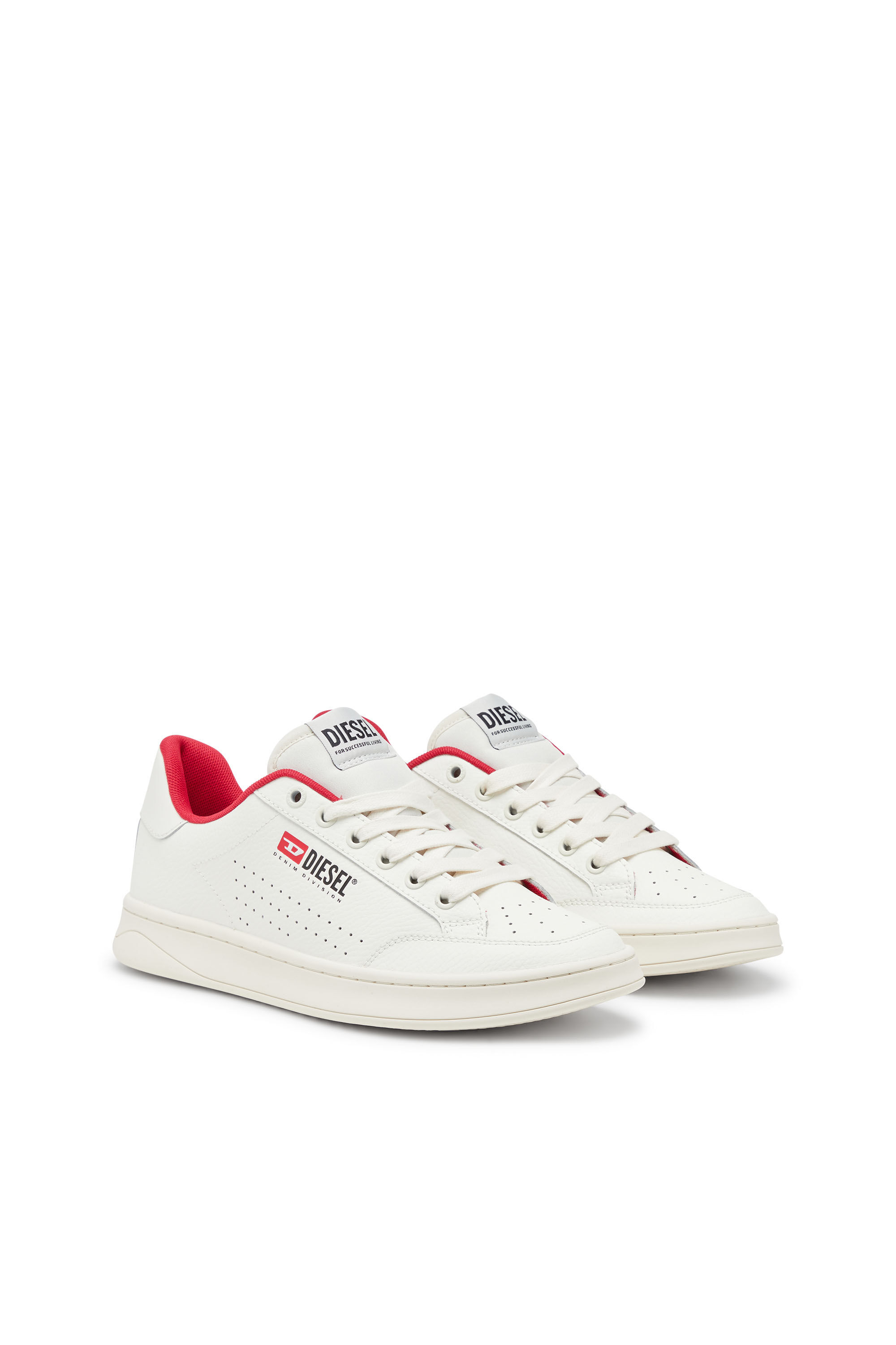 【大人気】DIESEL S Athene Vtg ロゴスニーカー Men's S-Athene-Retro sneakers in perforated leather