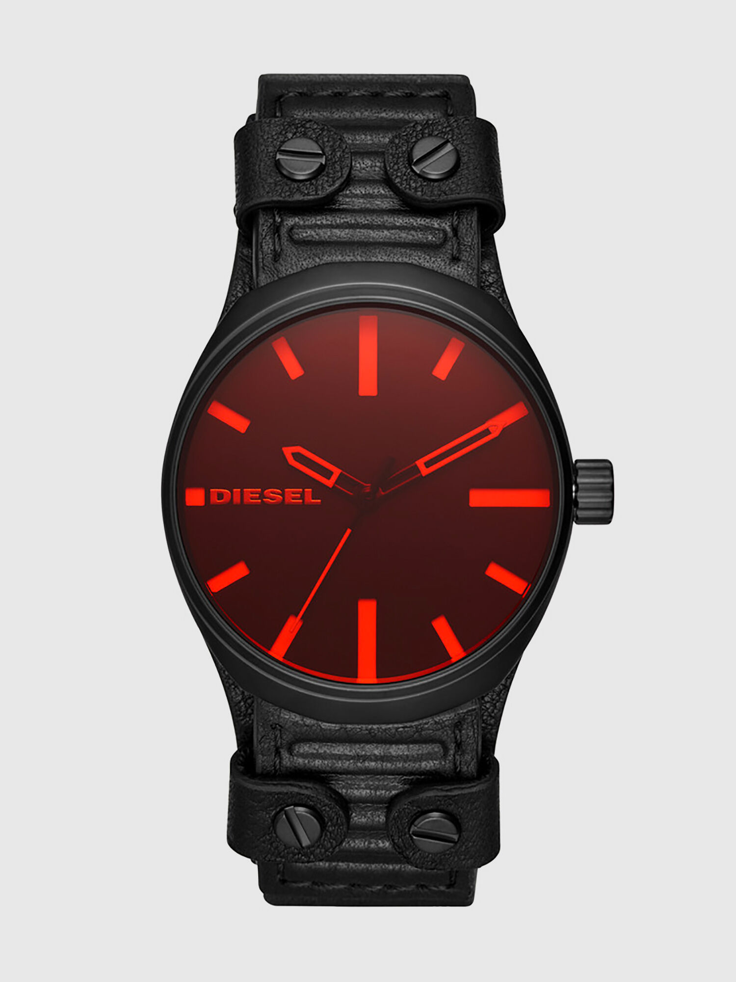 Diesel - DZ1833, Reloj negro con cristal rojo, 40 mm Hombre in Negro - 1
