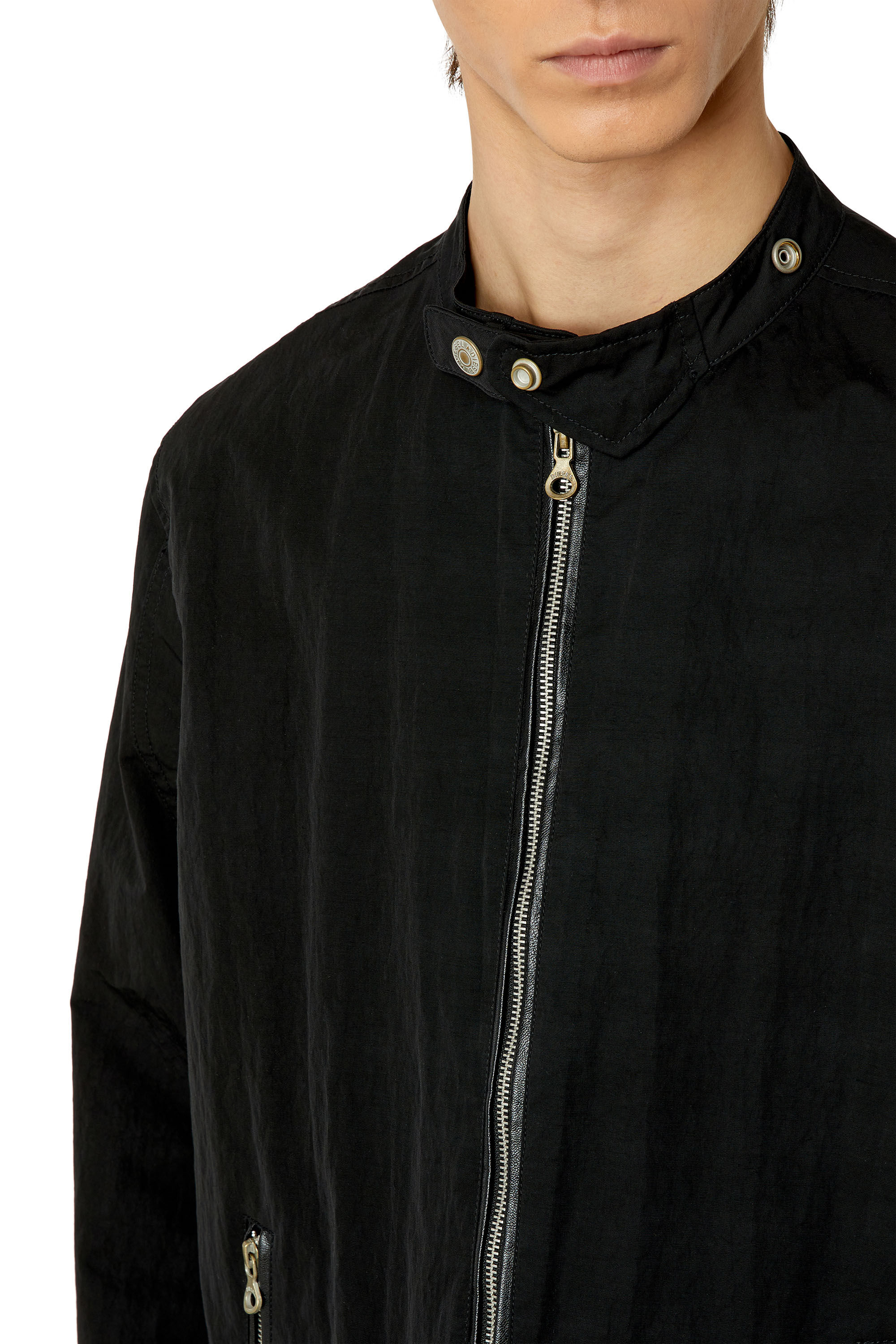 J-SOFORI-NEW Man: Biker jacket in textured technical canvas J-SOFORI-NEW Man: Biker jacket in textured technical canvas