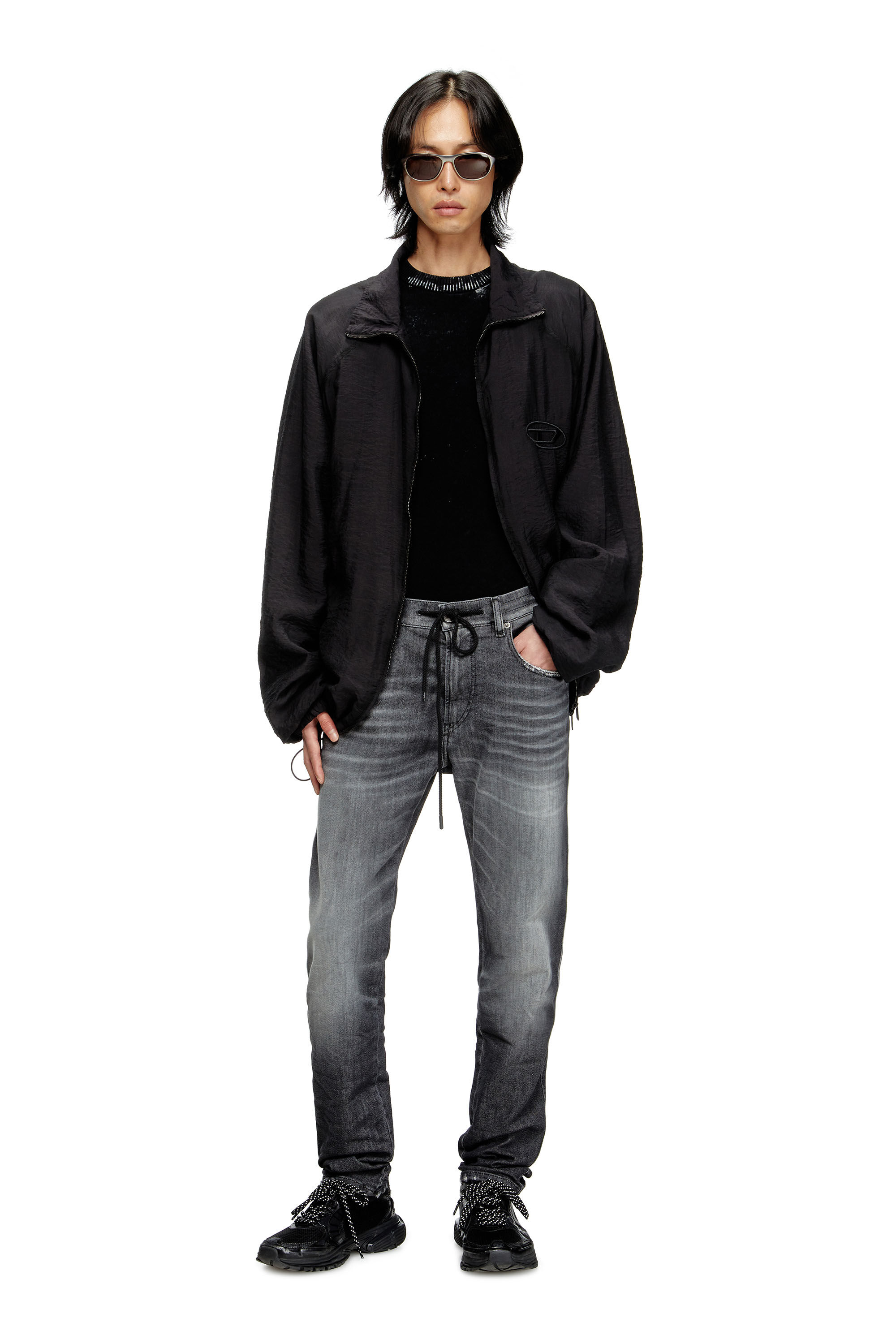 Diesel - Man's Slim 2062 D-Strukt Joggjeans® 09M67, Black/Dark grey - 1