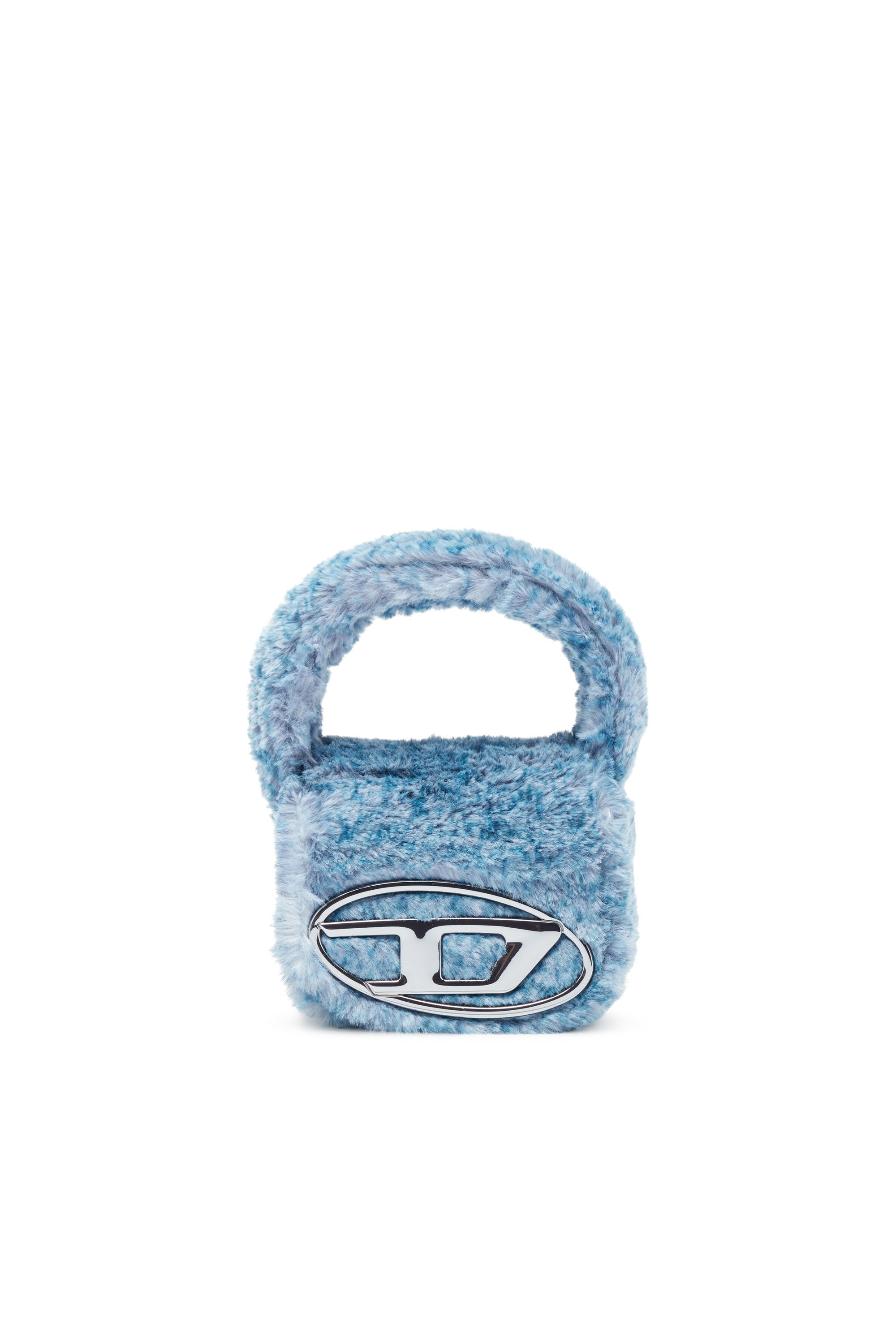 バッグ・カバンその他 DIESEL Woman Mini bag Blue X08396P8247 HA827 Women's 1DR-Iconic shoulder bag in mirrored leather | Blue