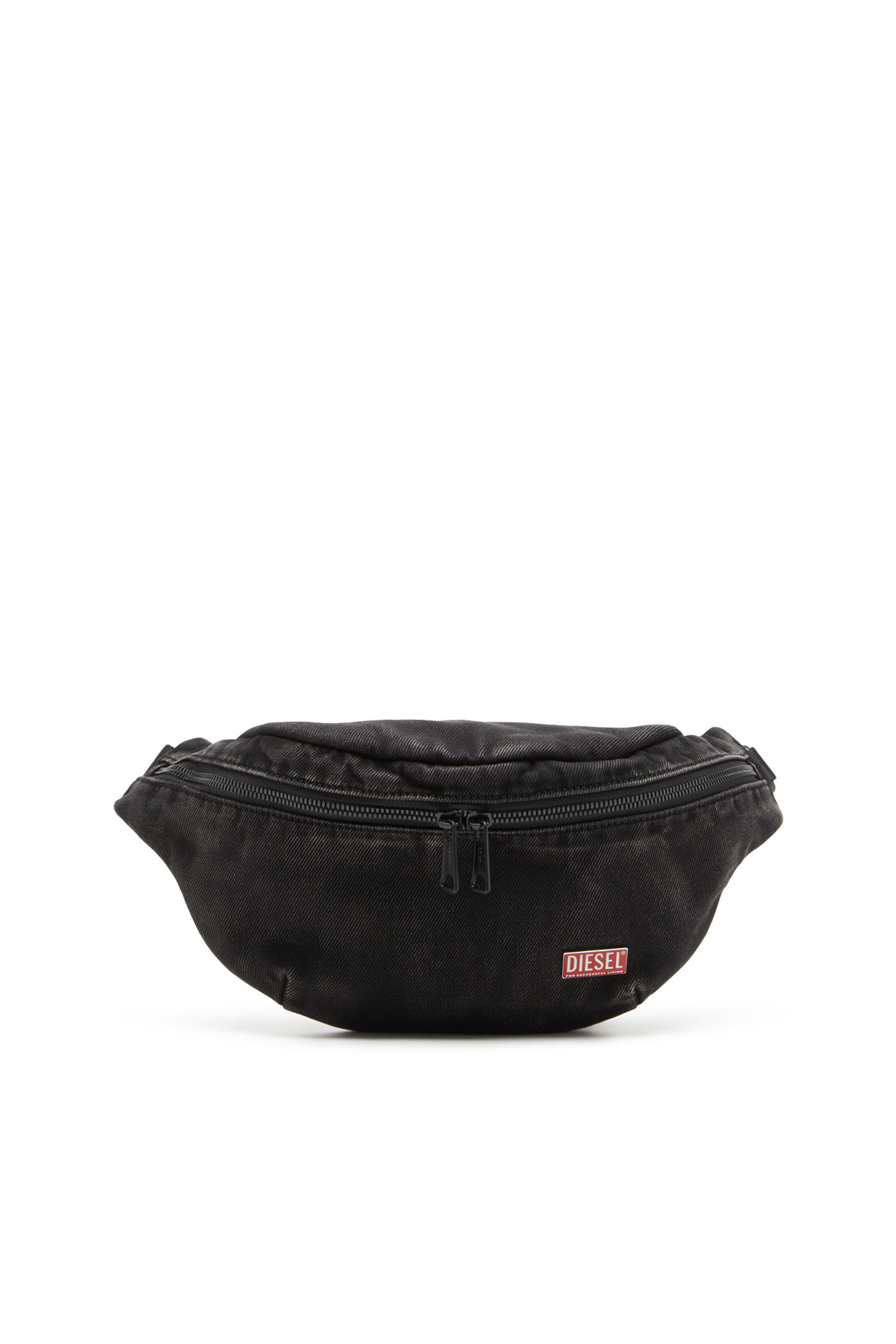 Men's Utlt Beltbag-Belt bag in cloudy-effect denim | Black | Diesel