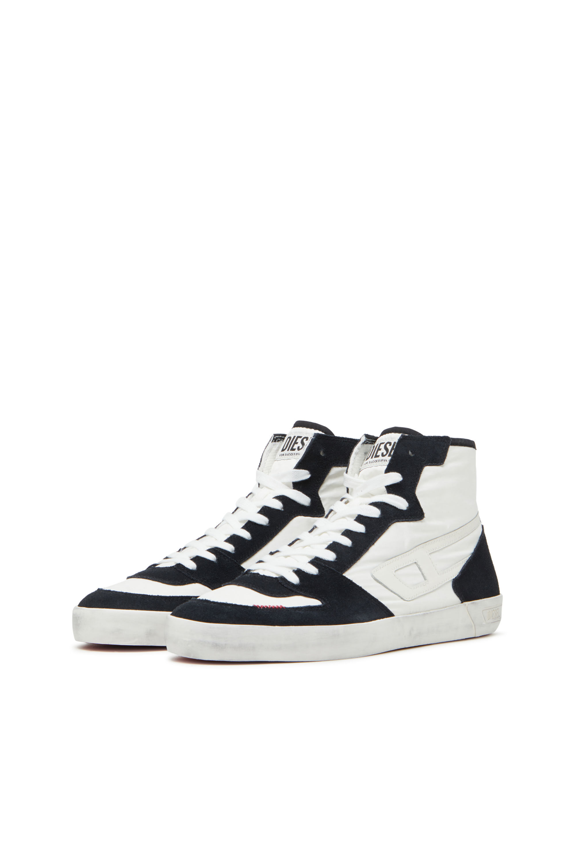 Men's S-Leroji D-Padded-ripstop and suede high-top sneakers