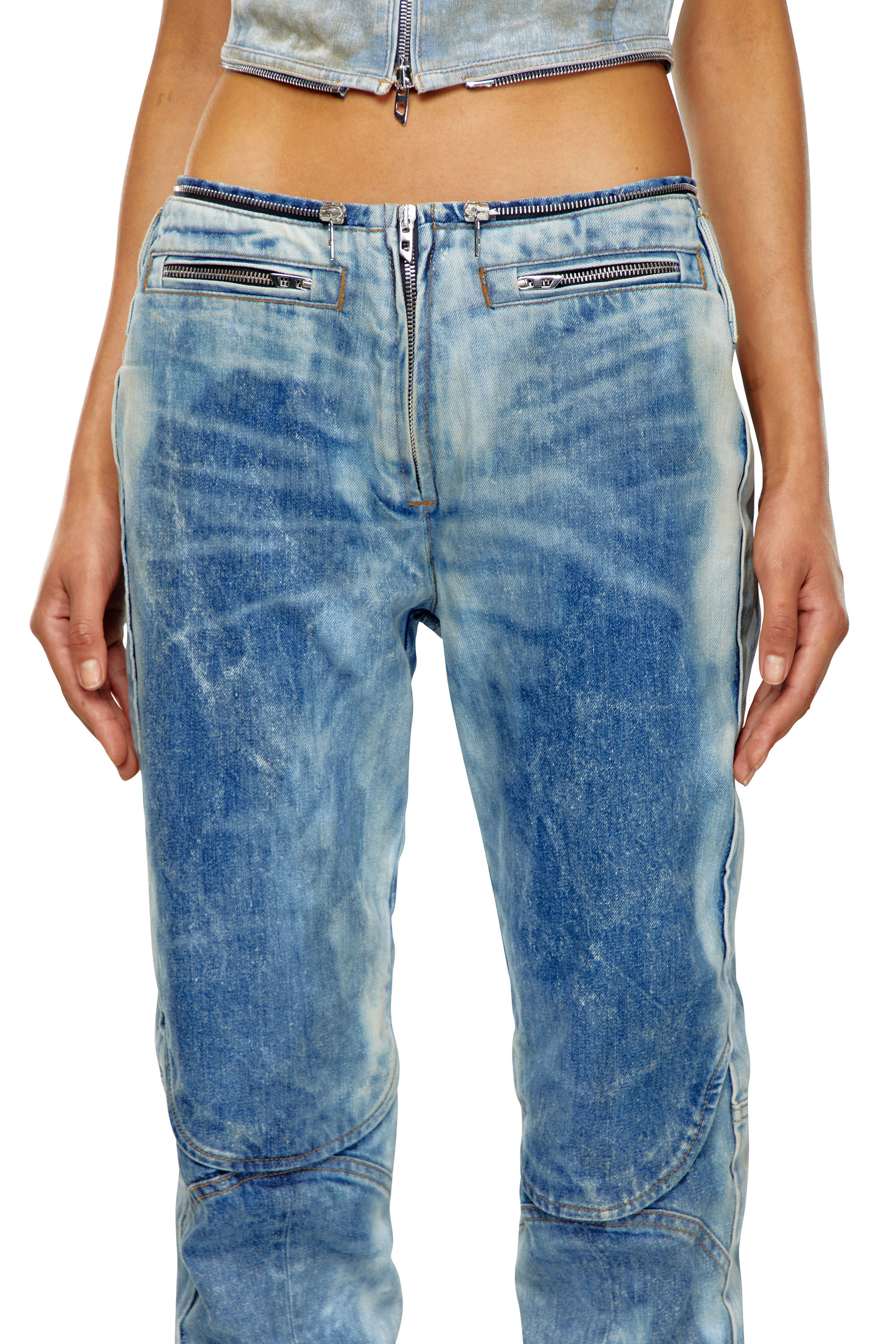 Women's Seamed Relaxed Jeans | Light blue | Diesel D-Gen