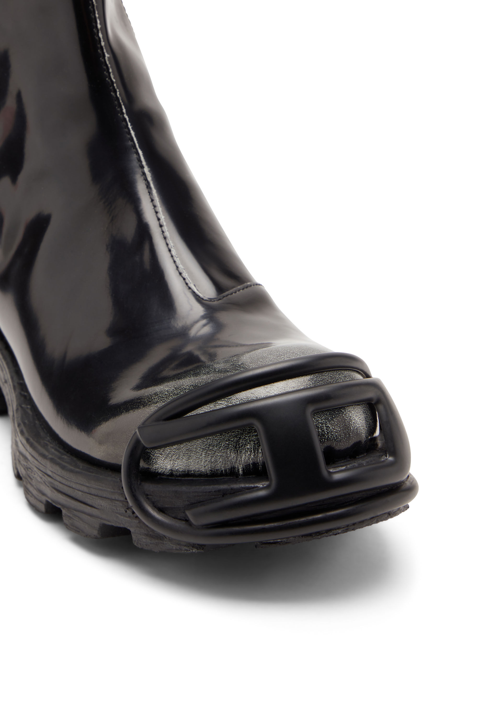 Men's D-Hammer - Leather boots with zipper | Black | Diesel