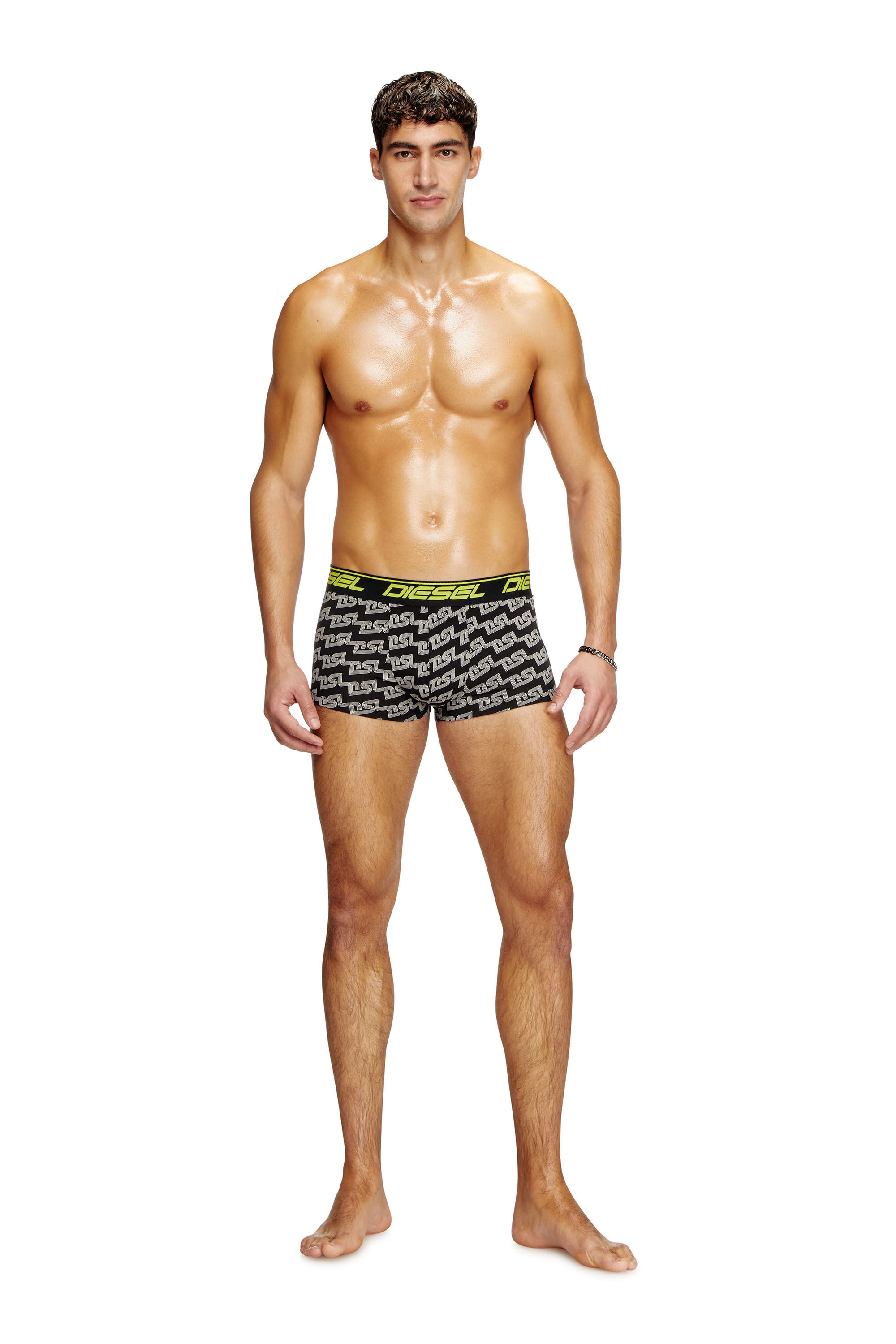 Diesel - UMBX-DAMIEN, Man's Boxer briefs with splatter print in Black/Yellow - 2