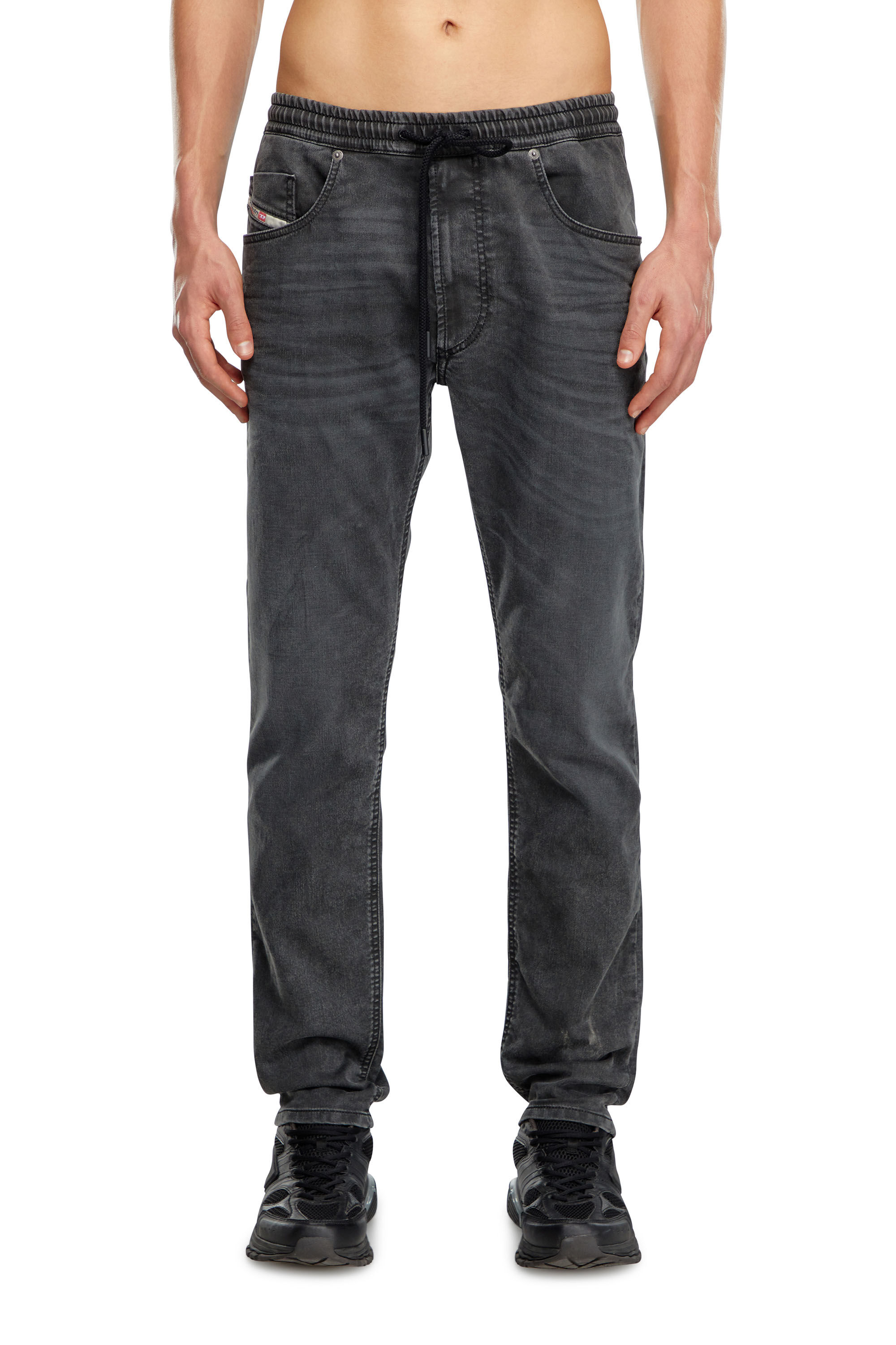 Diesel - Man's Regular 2030 D-Krooley Joggjeans® 09J75, Black/Dark grey - 3