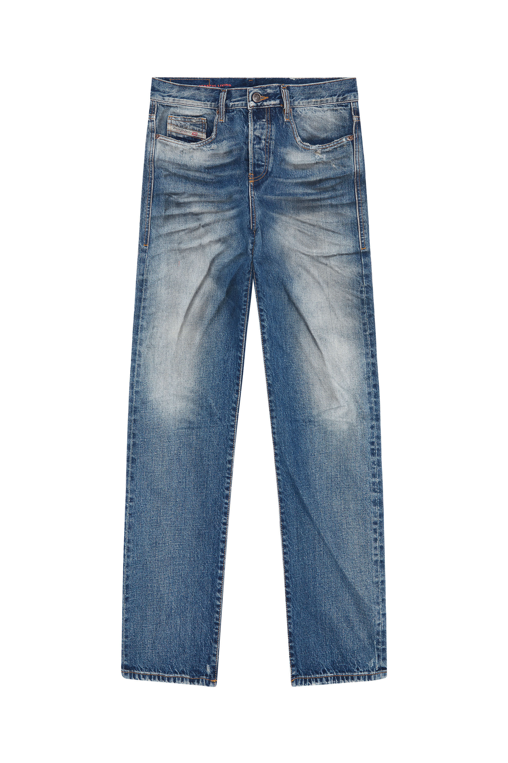 Diesel - 2020 D-Viker 007D1 Straight Jeans, Azul medio - Image 2