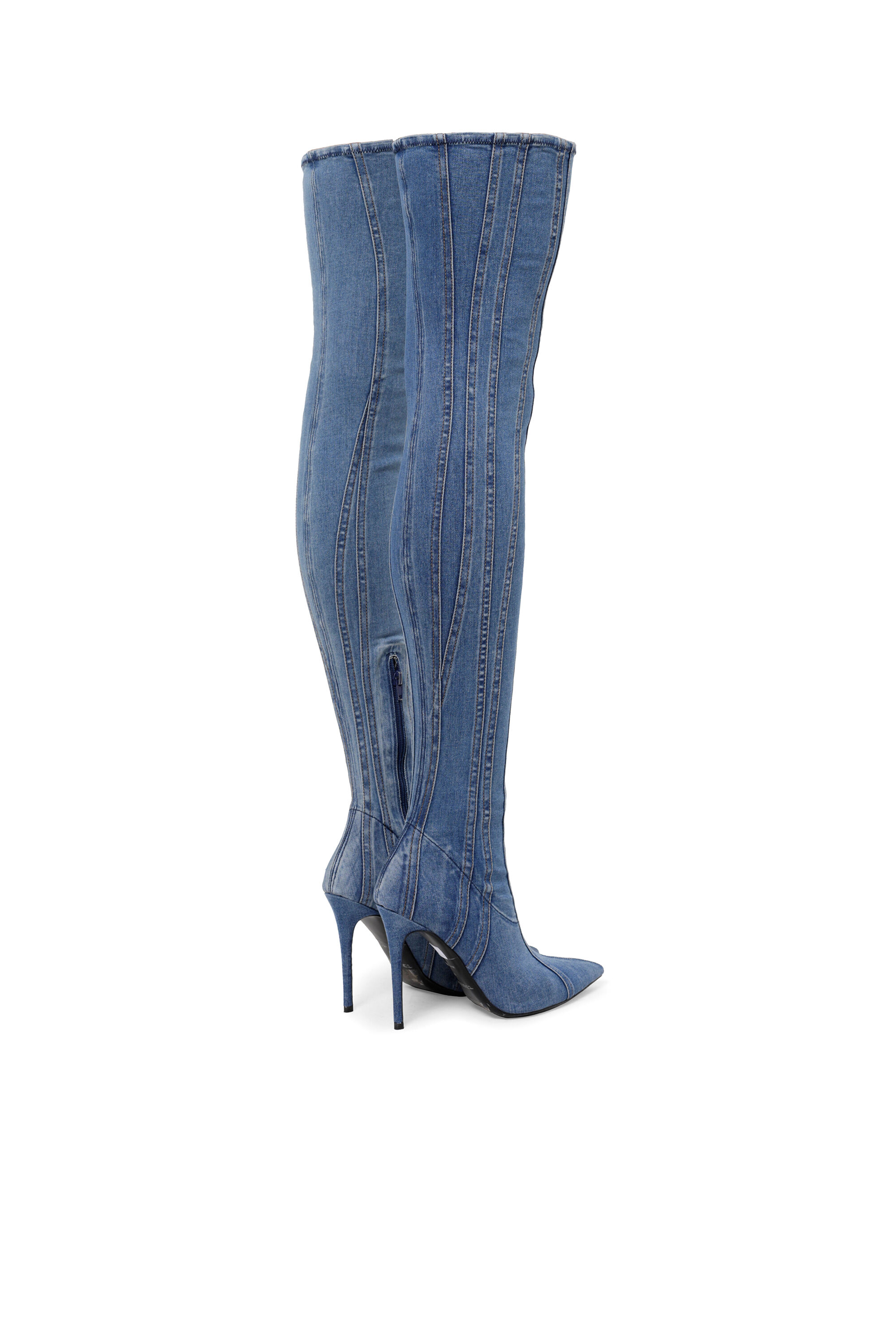 Women's Over-the-knee boots in denim | Diesel D-YUCCA OTK