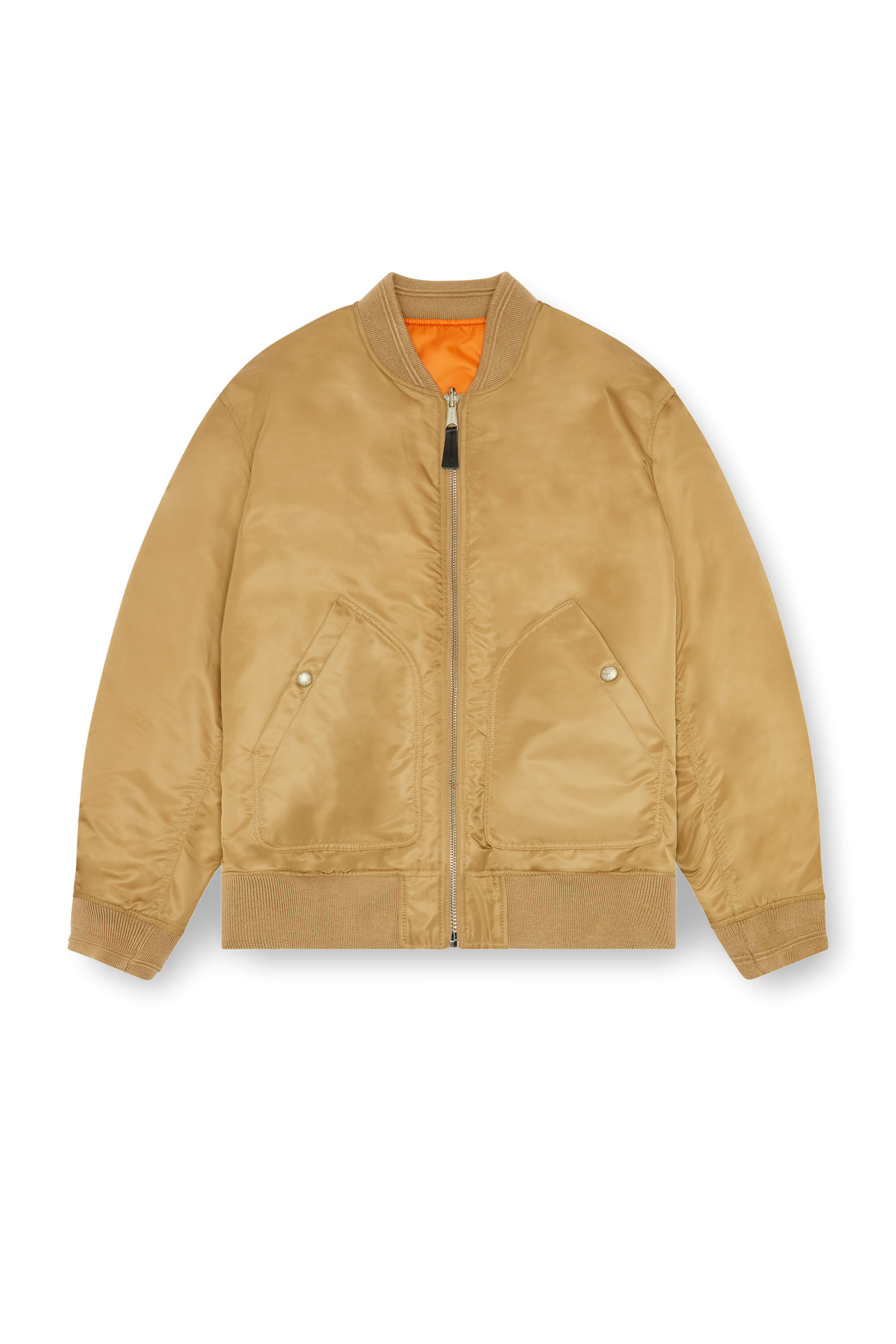 Men's Bomber in padded nylon with Oval D | Brown | Diesel