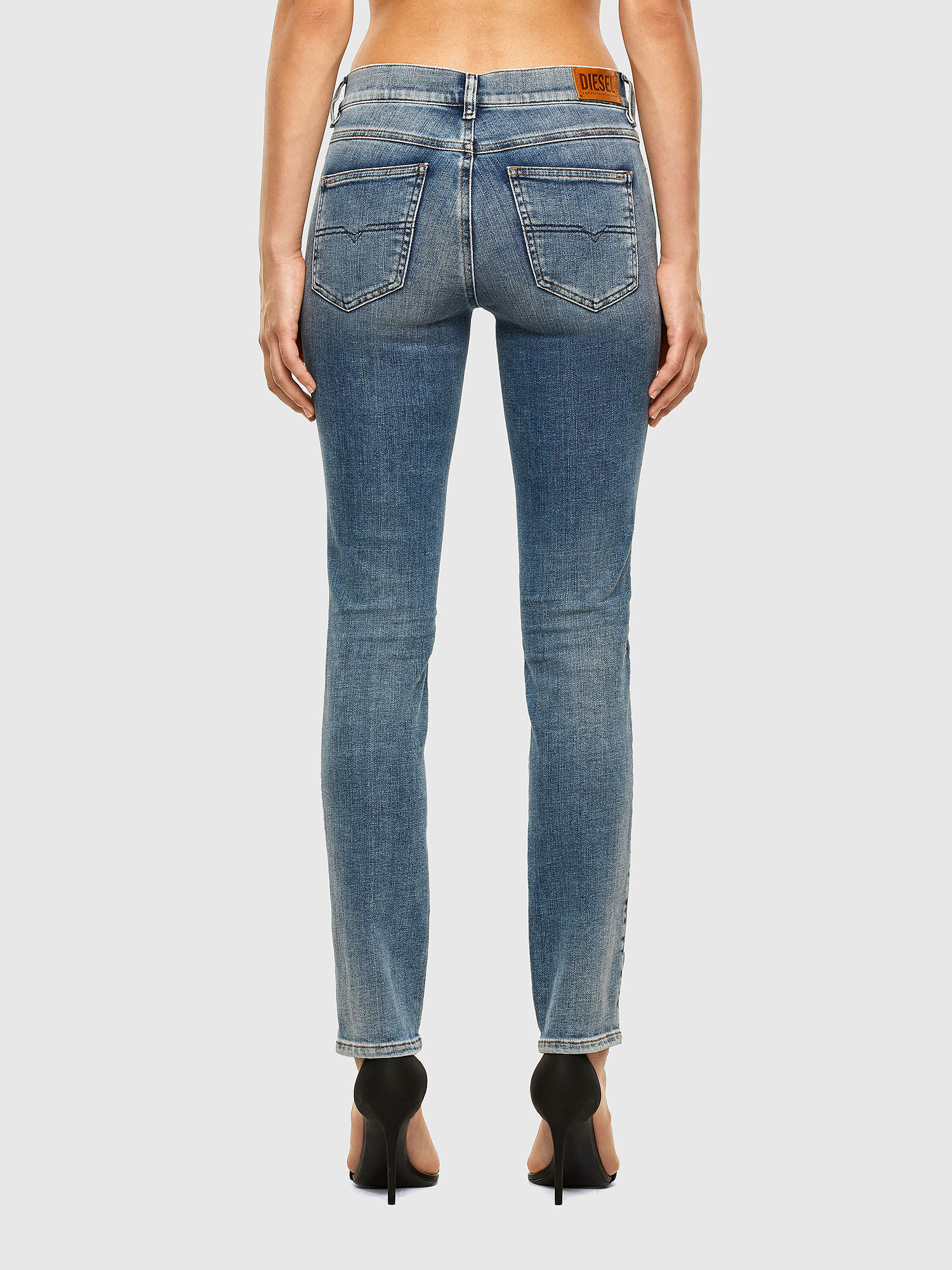 Sandy 009AA Woman Straight Medium blue Jeans Diesel