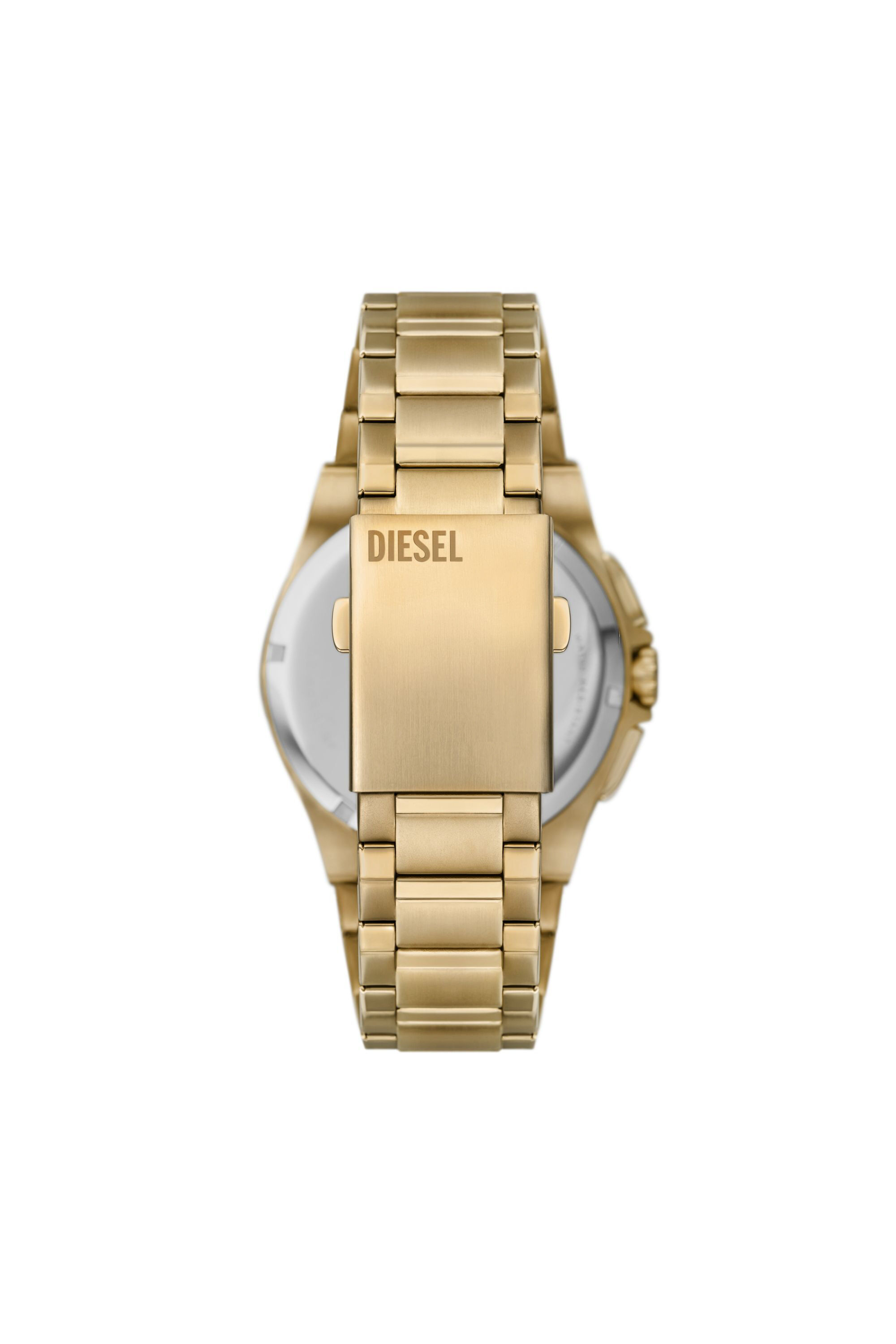 Men s Framed gold tone stainless steel watch Oro Diesel