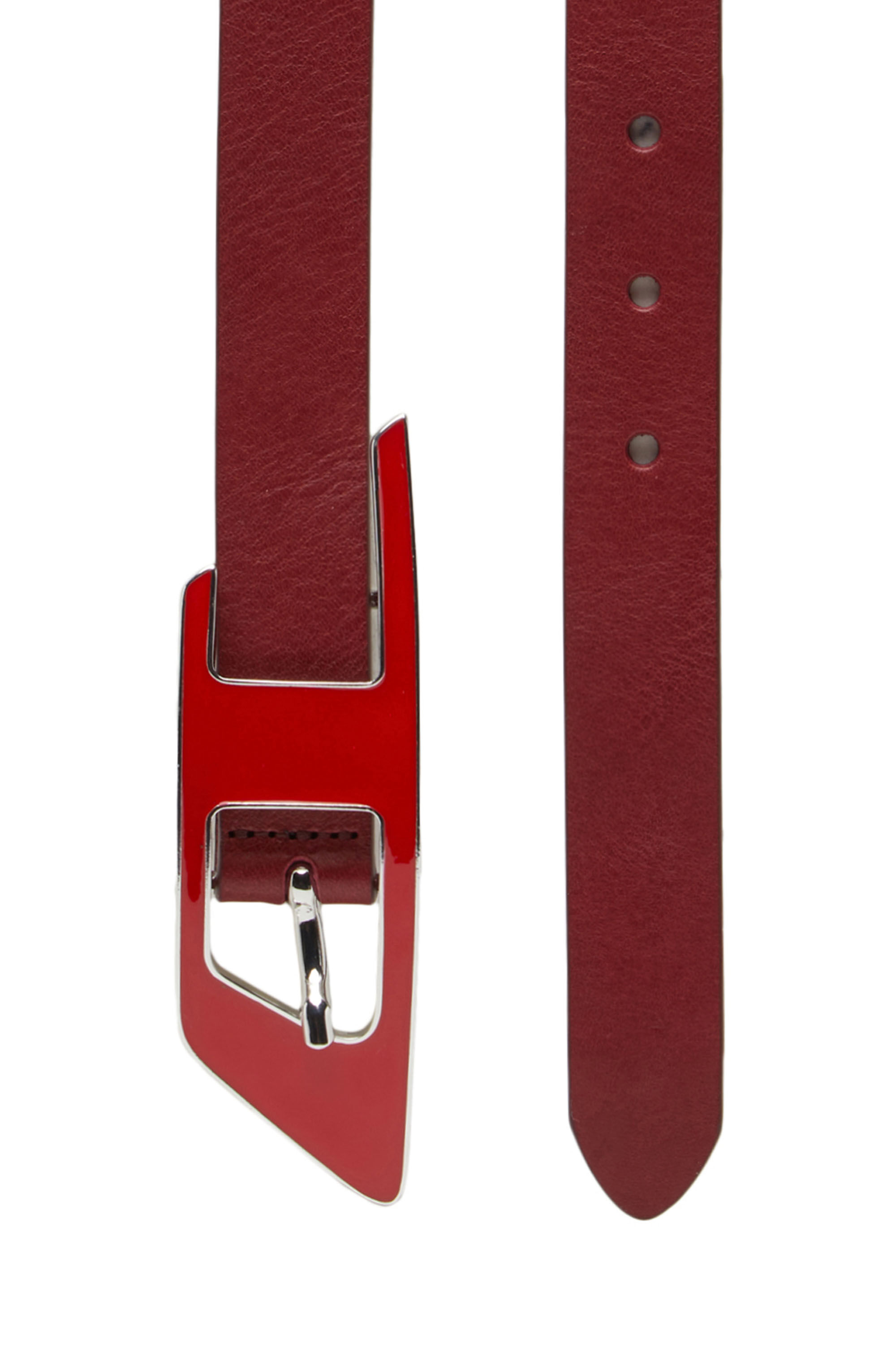 B-DLOGO: Leather belt with enamelled D buckle | Diesel