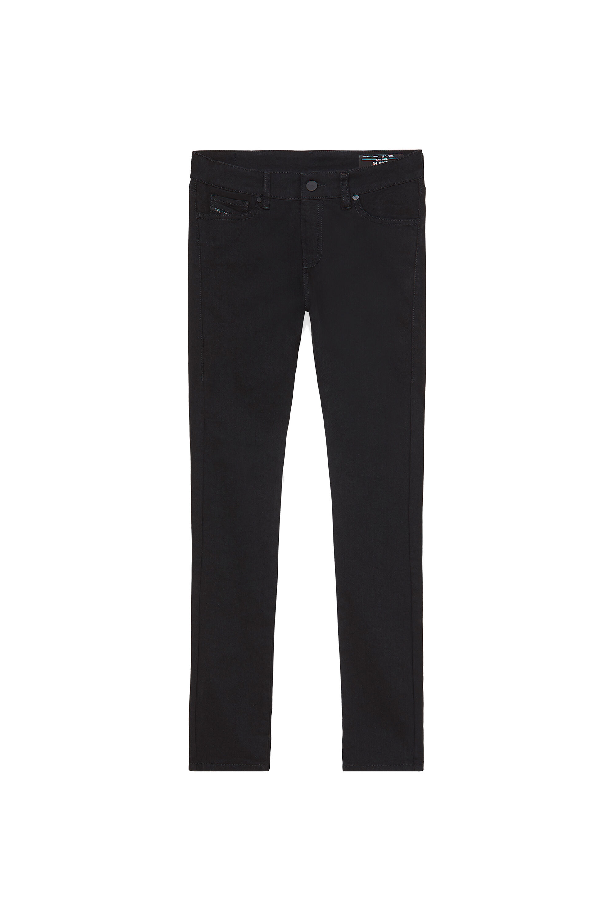 Diesel - Slandy Skinny Jeans 069EF, Black/Dark Grey - Image 2