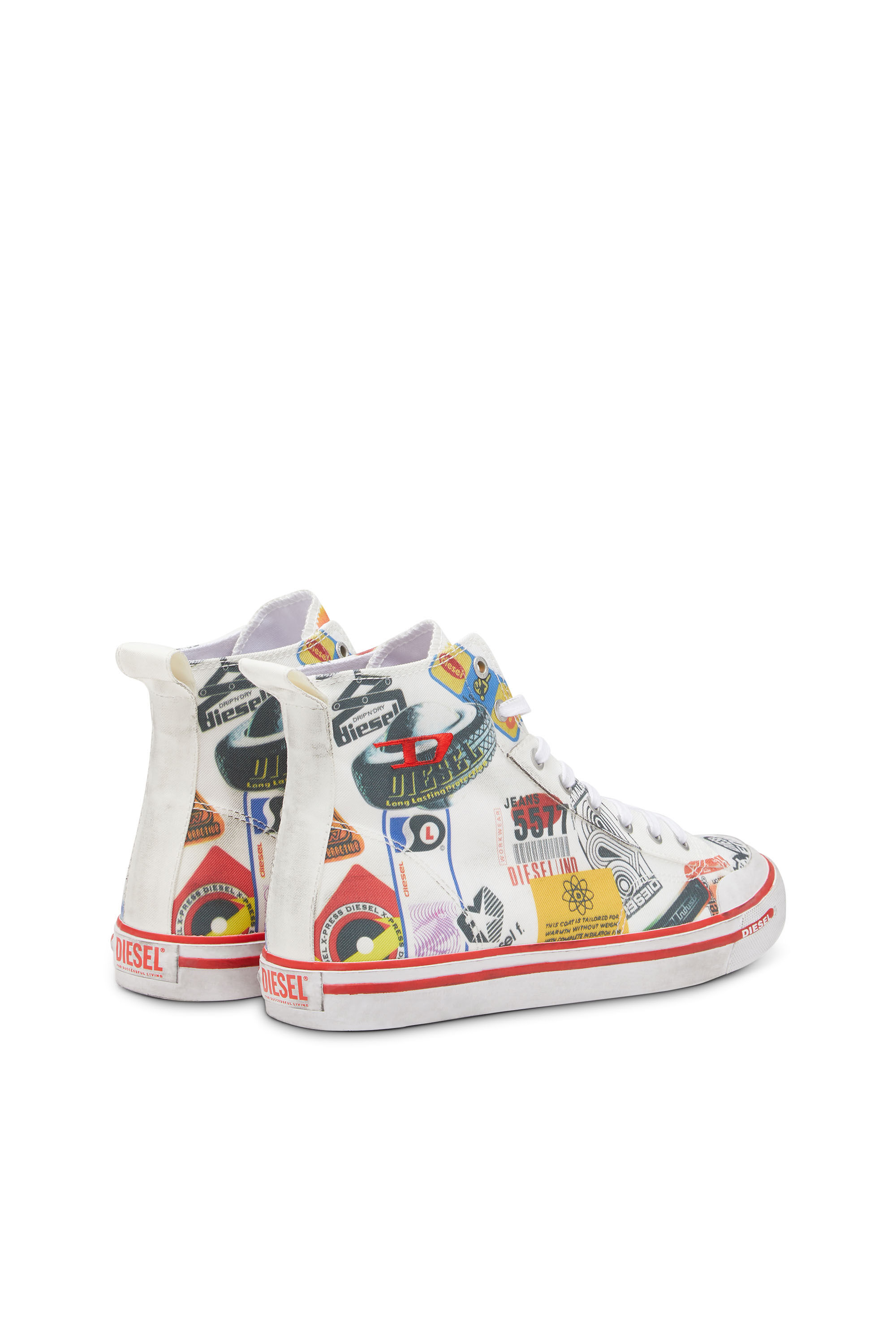 S-ATHOS MID Man: Graphic canvas high-top sneakers | Diesel