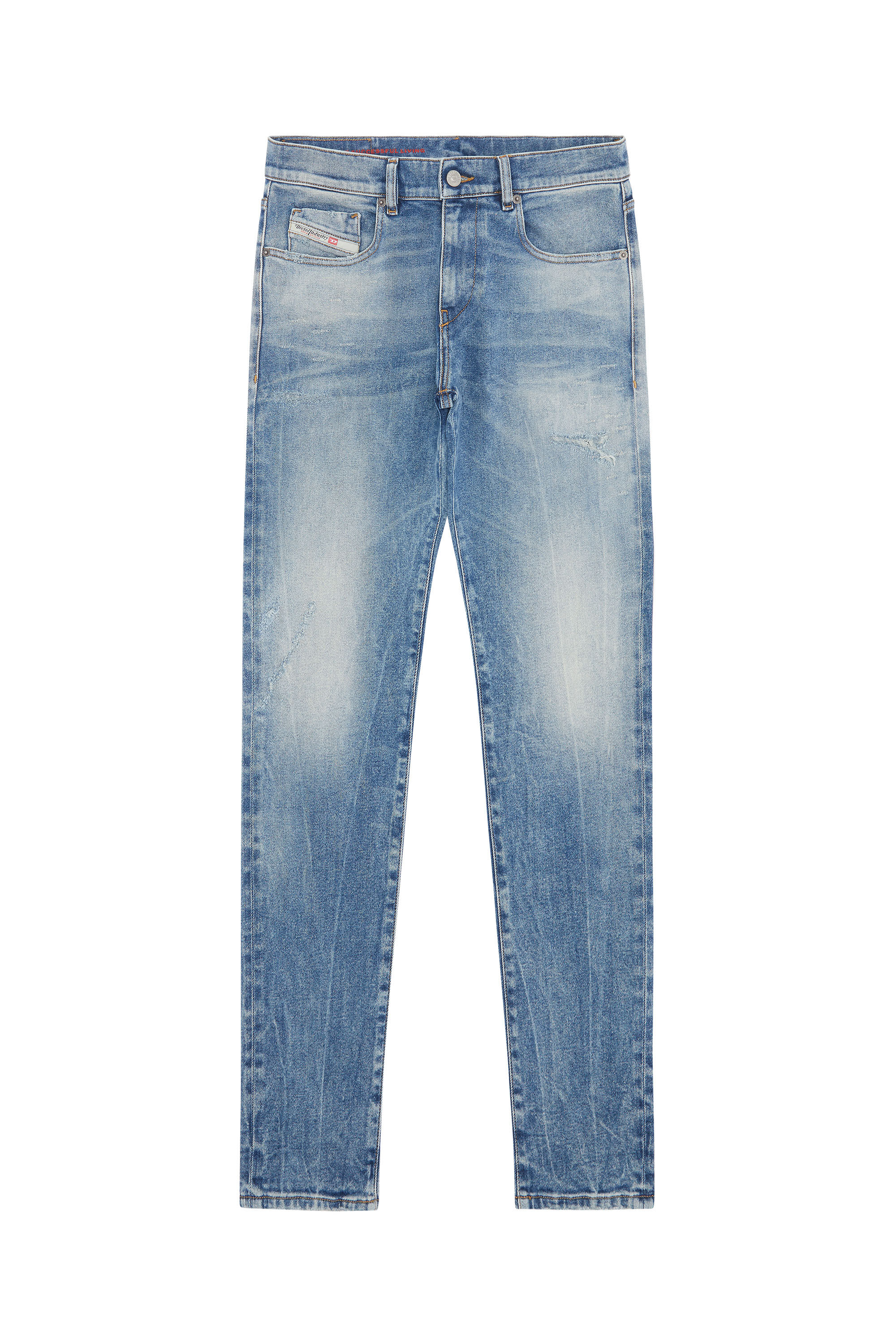 Diesel - 2019 D-Strukt 009MW Slim Jeans, Azul Claro - Image 2