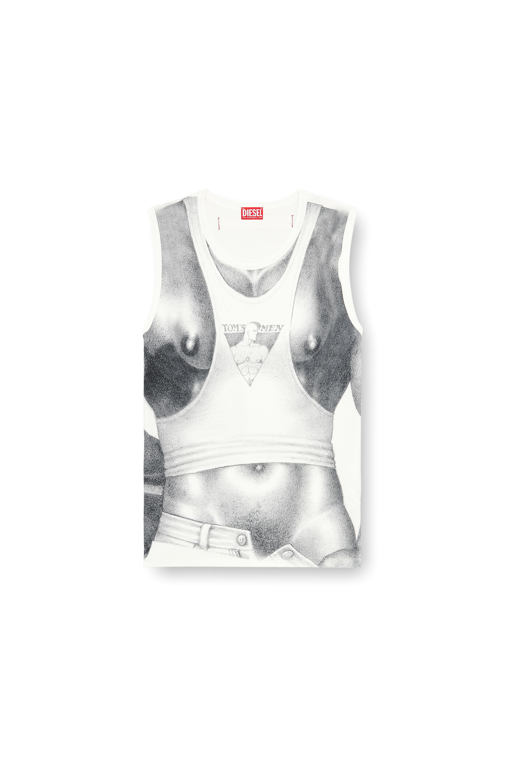 Women's Tank top with all-over print | White | Diesel