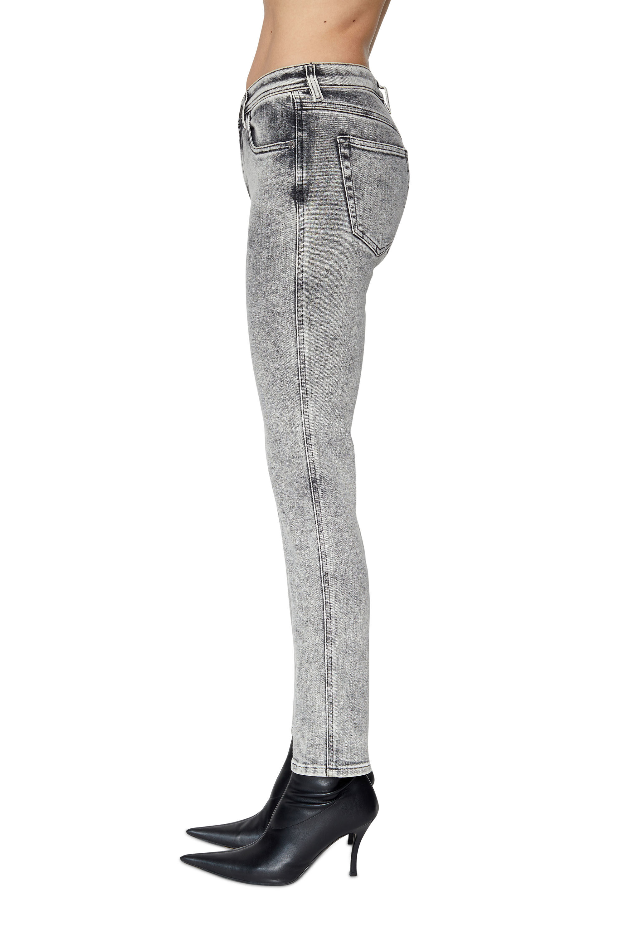 Diesel - Skinny Jeans 2015 Babhila 09D89, Gris Claro - Image 6