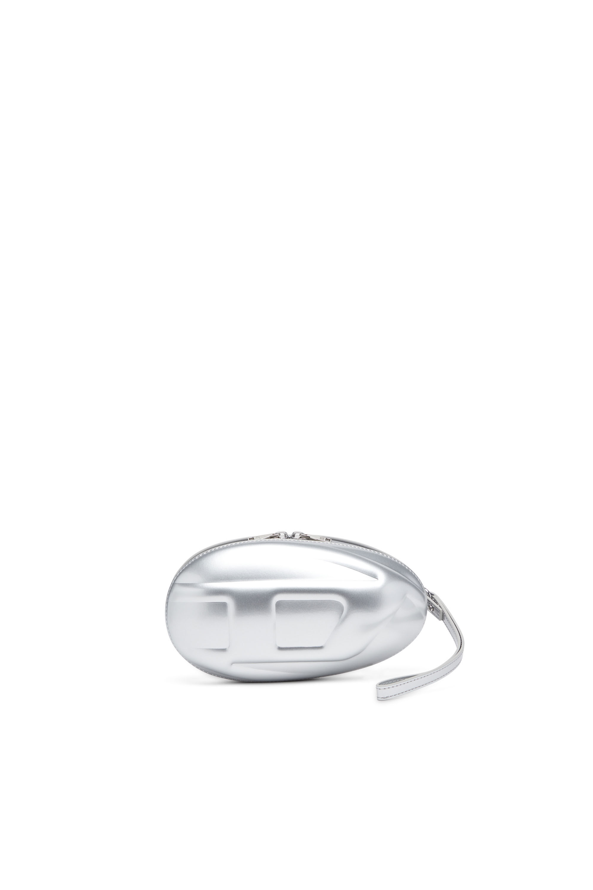 DIESEL 1DR FOLD CLUTCH オーバルD ハンドバッグ クラッチバッグ Women's 1-DR Fold-Structured oval clutch in glossy PU