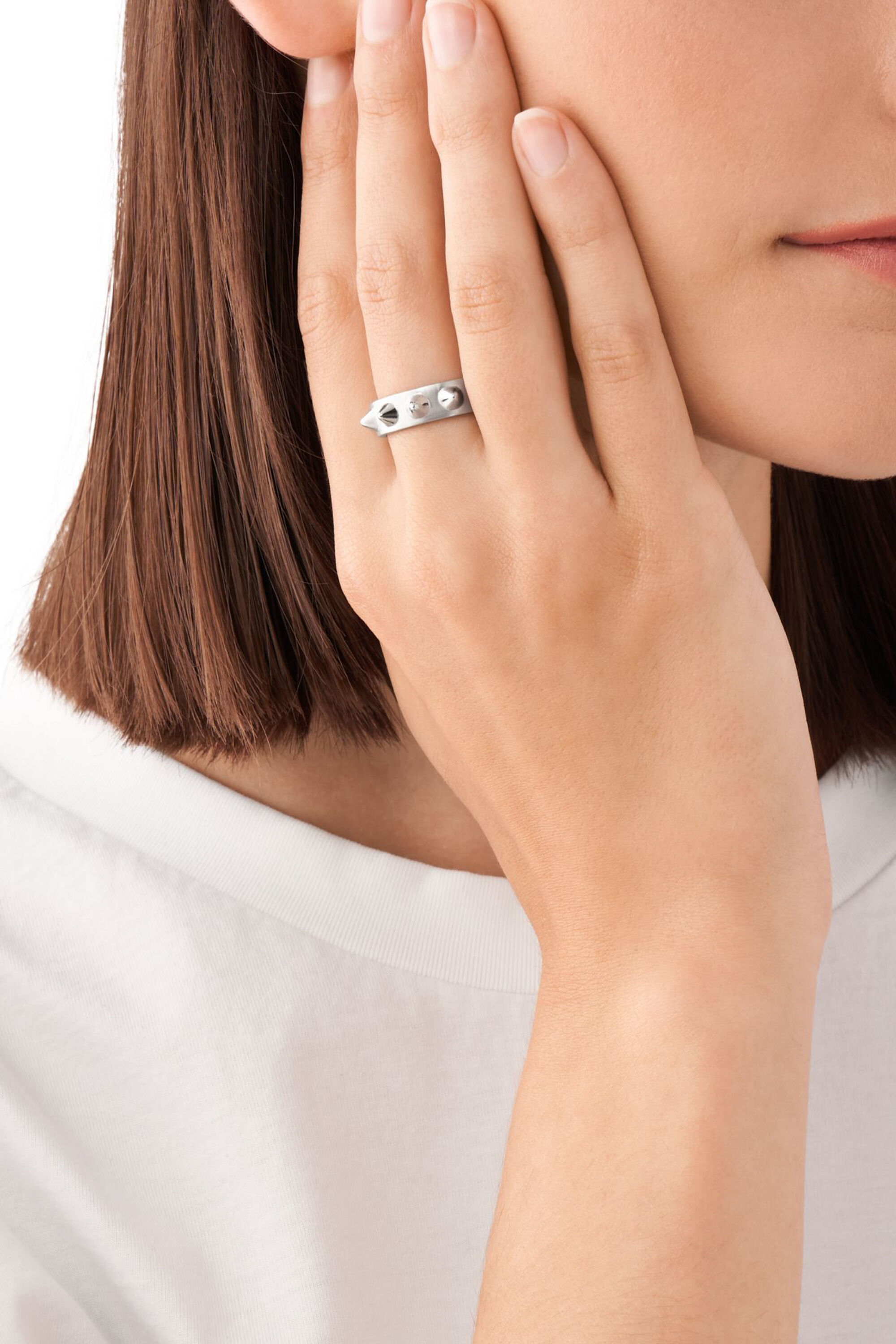 Diesel's band ring features stainless steel | Diesel DX1449