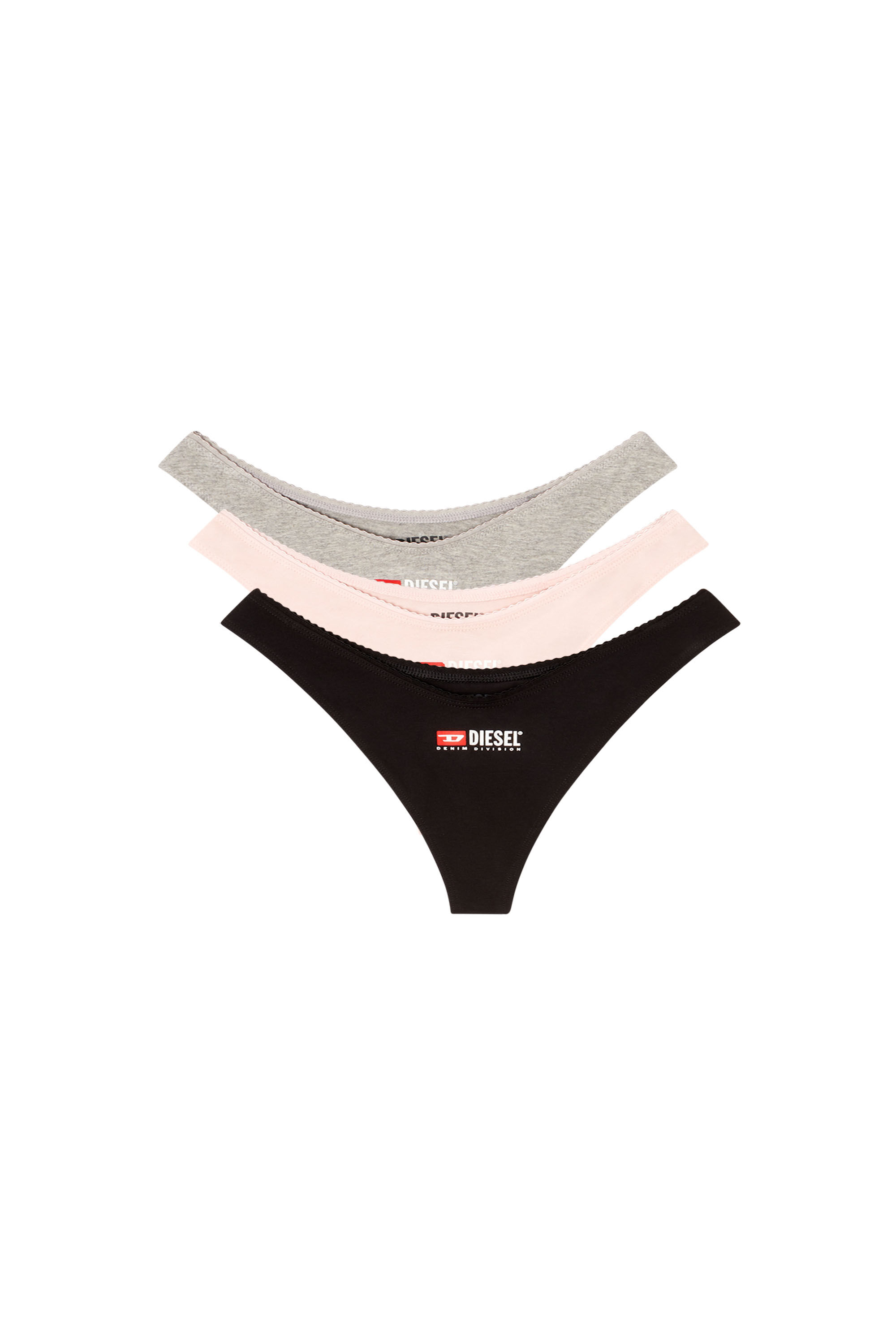 Diesel - PUNCHY-D-CORE-3PACK, Woman's 3-pack of thongs in Pink/Grey - 4