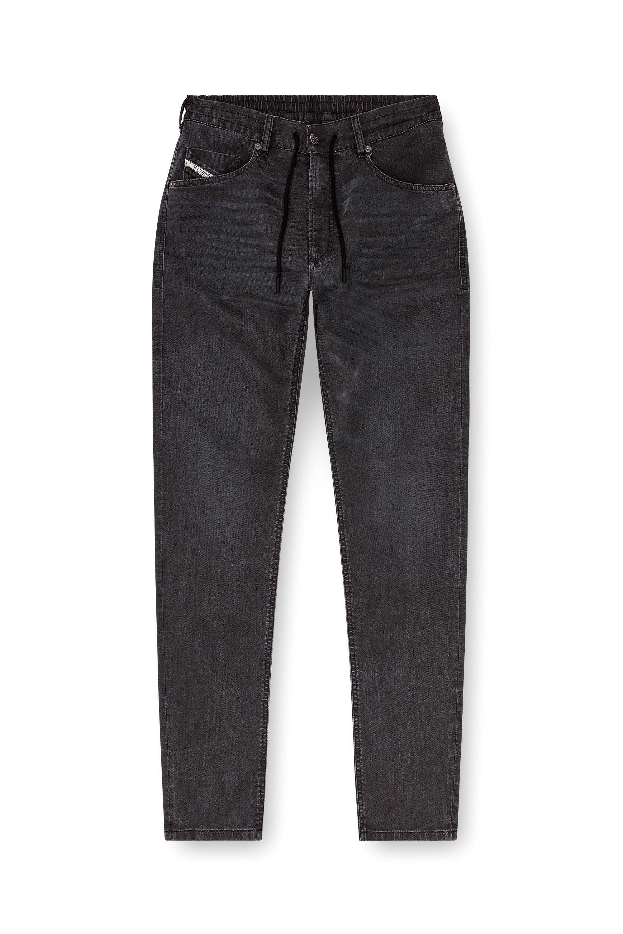 Men's Regular Jeans | Black | Diesel 2030 D-Krooley Joggjeans®
