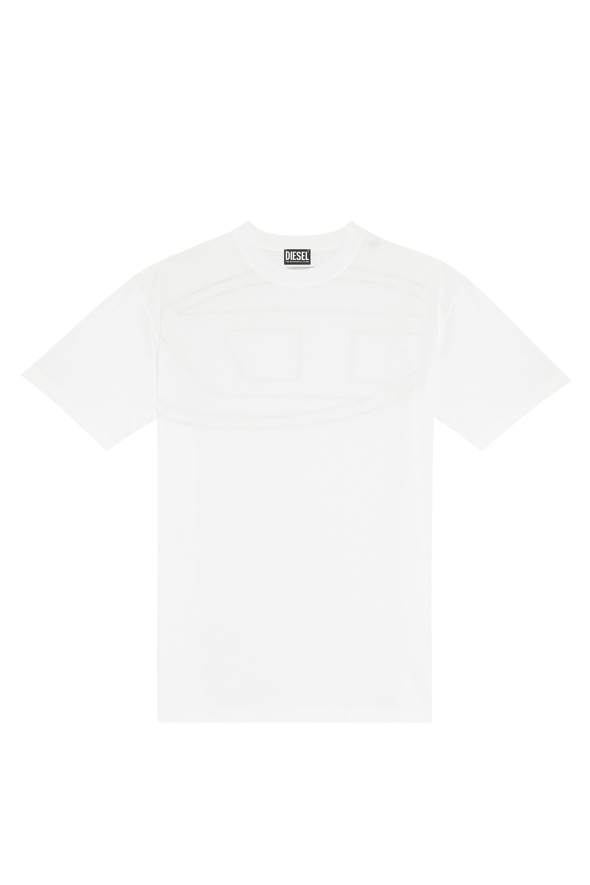 Tシャツ・カットソー DIESEL t-boggy megoval-d t-shirt White T-BOGGY-MEGOVAL Man: T-shirt with back maxi D logo | Diesel