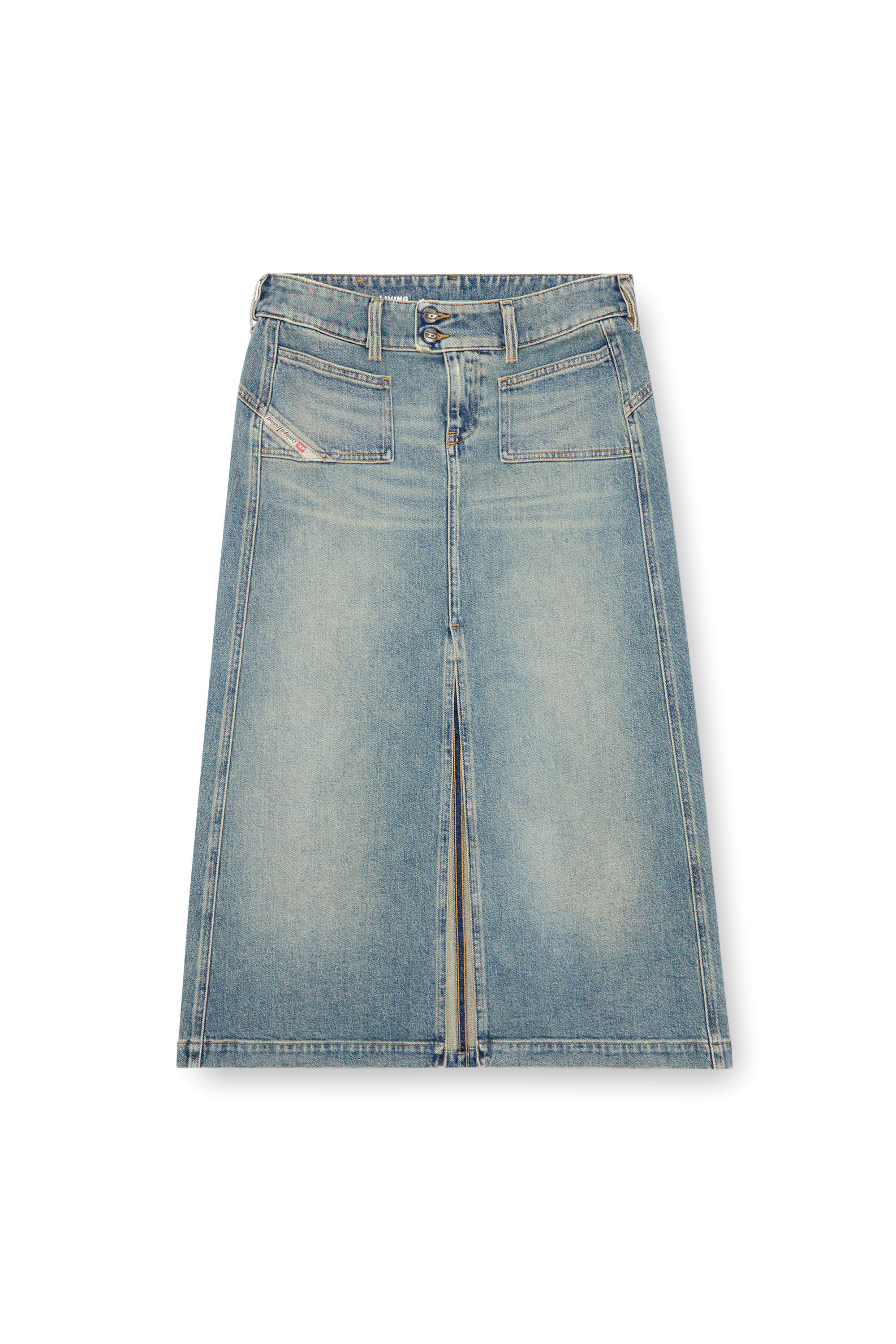 Women's Midi skirt in denim | Blue | Diesel Women's Midi skirt in denim | Blue | Diesel