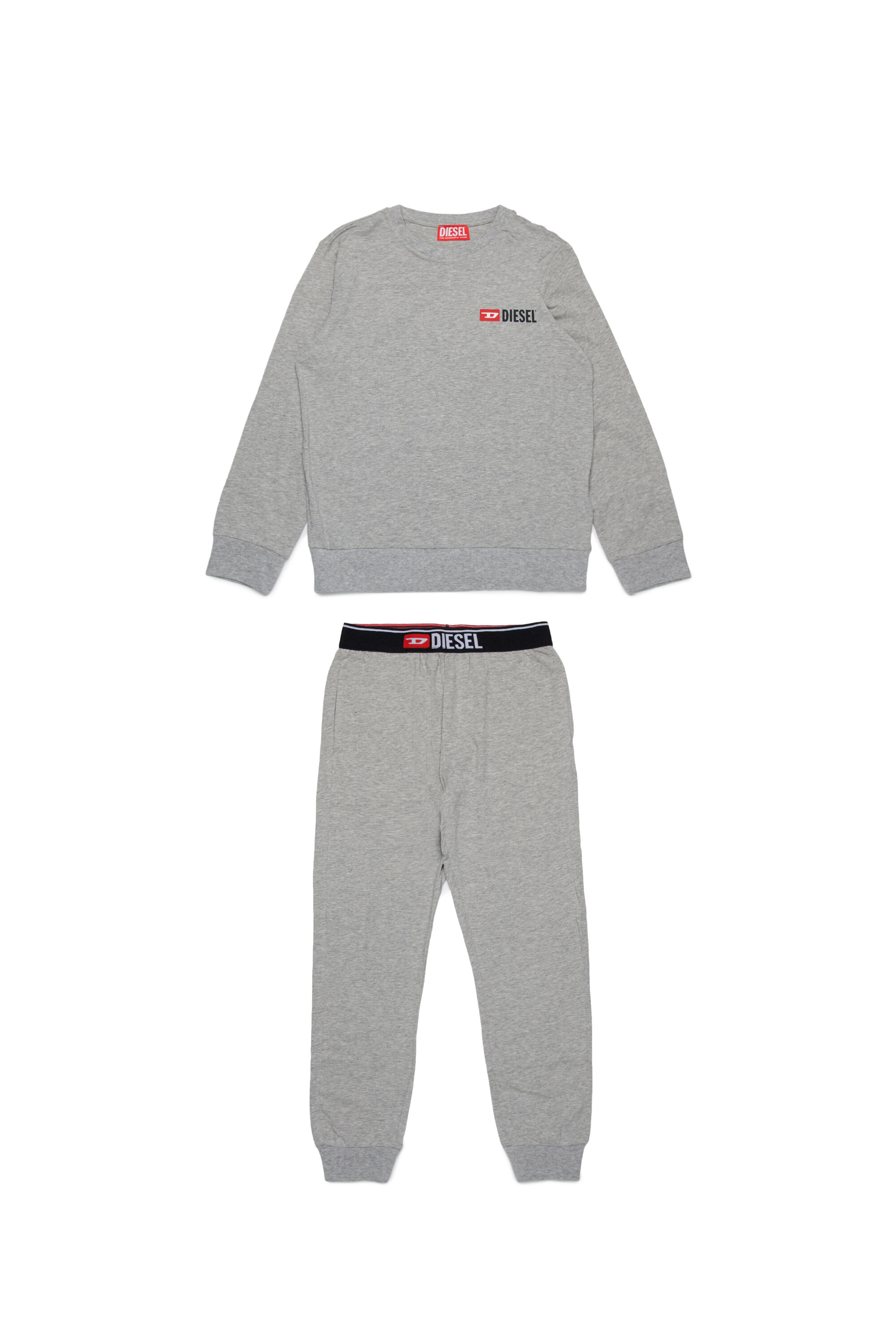 Diesel - UNPELIO, Conjunto de pijama con logotipo Hombre in Gris - 1