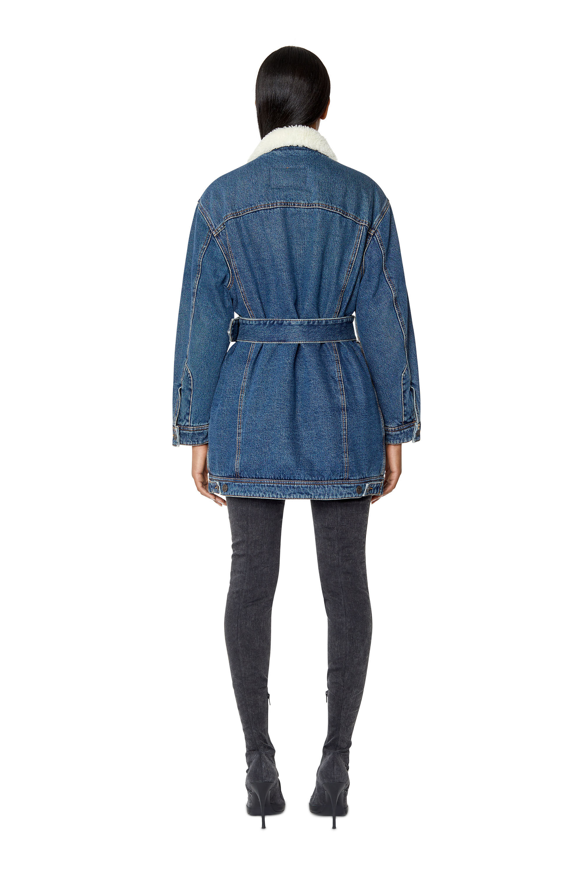 DE FLAMINIA T Woman Teddy lined trucker coat Diesel