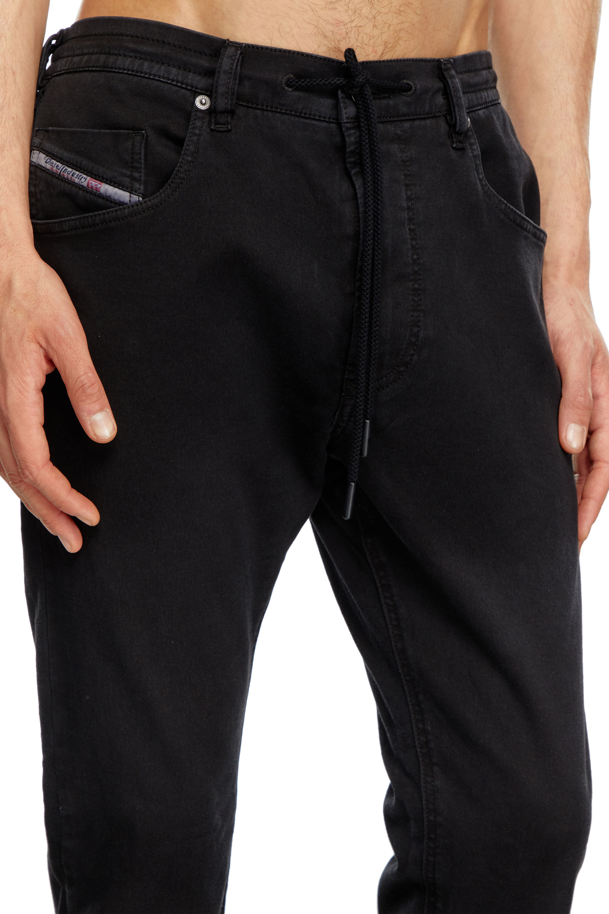 Men's Regular Jeans | Black/Dark grey | Diesel 2030 D-Krooley Joggjeans®