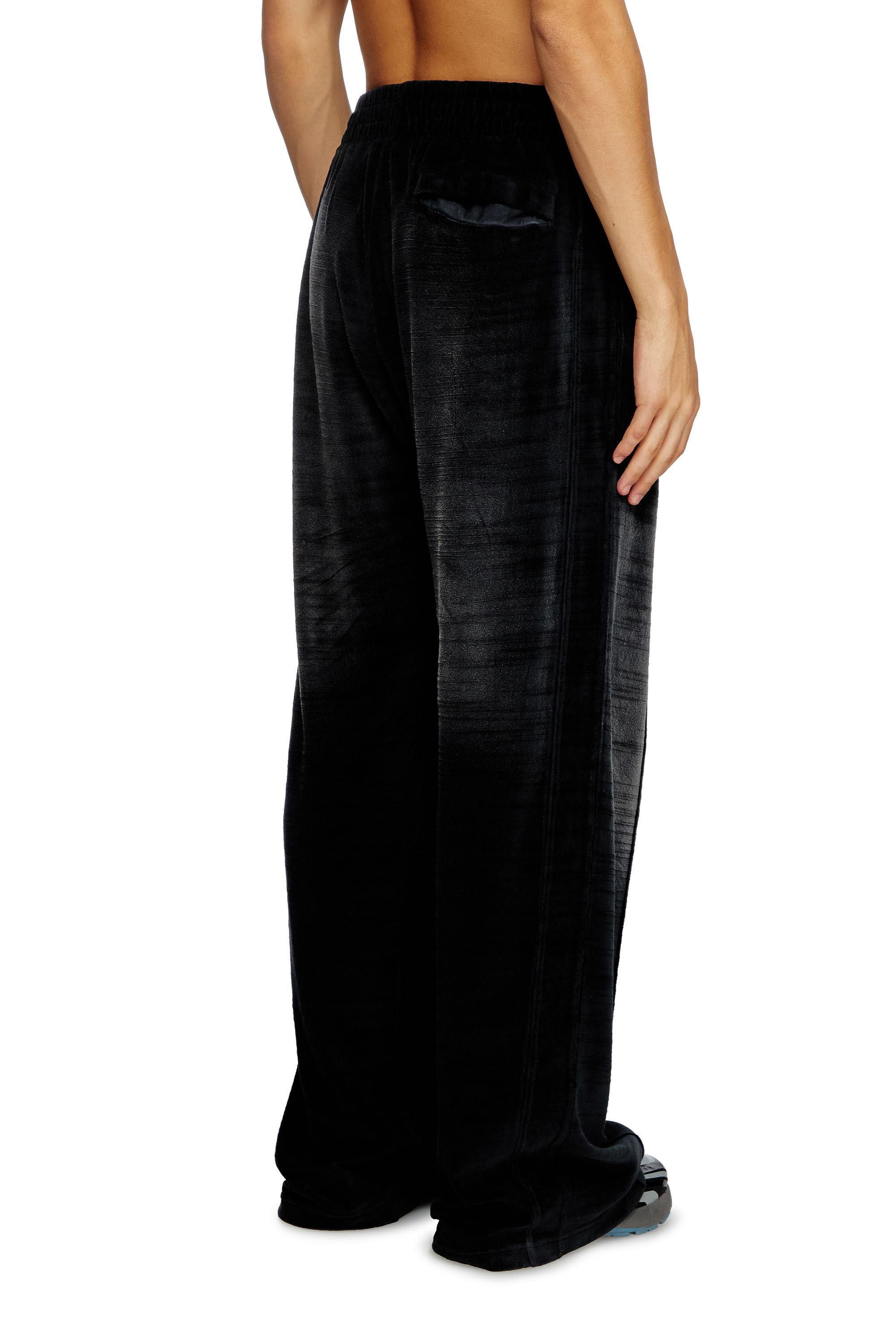 Men's Faded velvet track pants | Black | Diesel