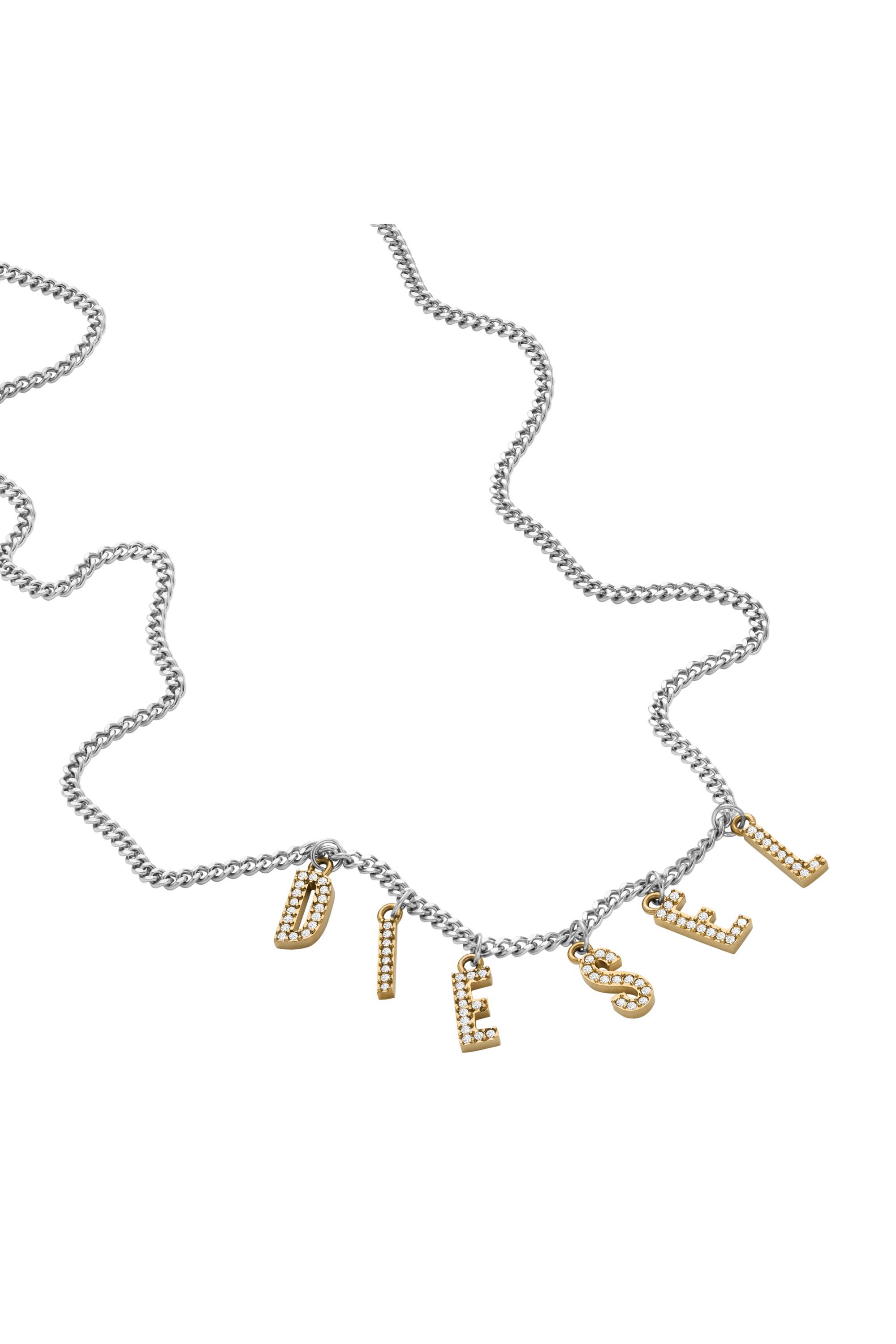 Women's Two-Tone Stainless Steel Chain Necklace | Silver