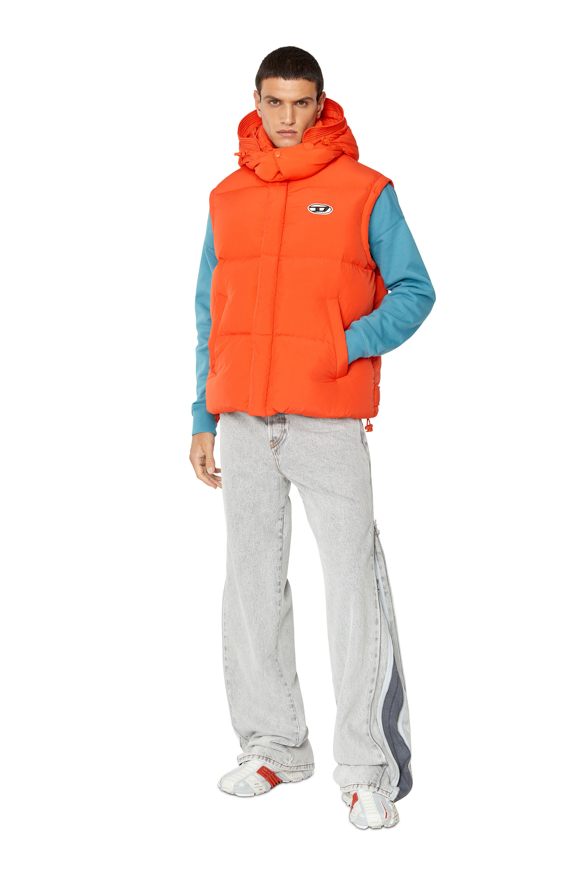 W-ROLF-SL-NW Man: Polygiene ViralOff® down vest | Diesel