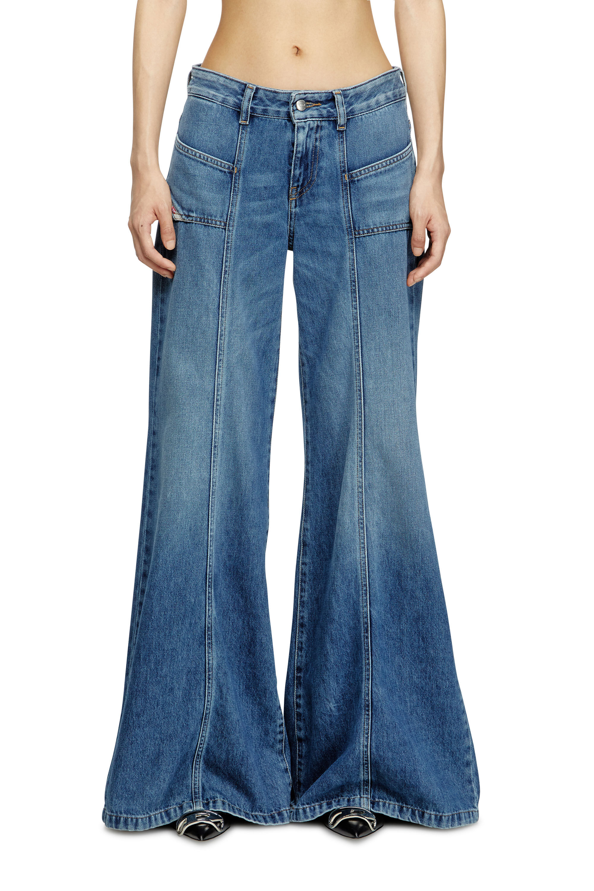 Diesel - Flare Jeans D-Akii 09M56 Mujer, Azul medio - 3