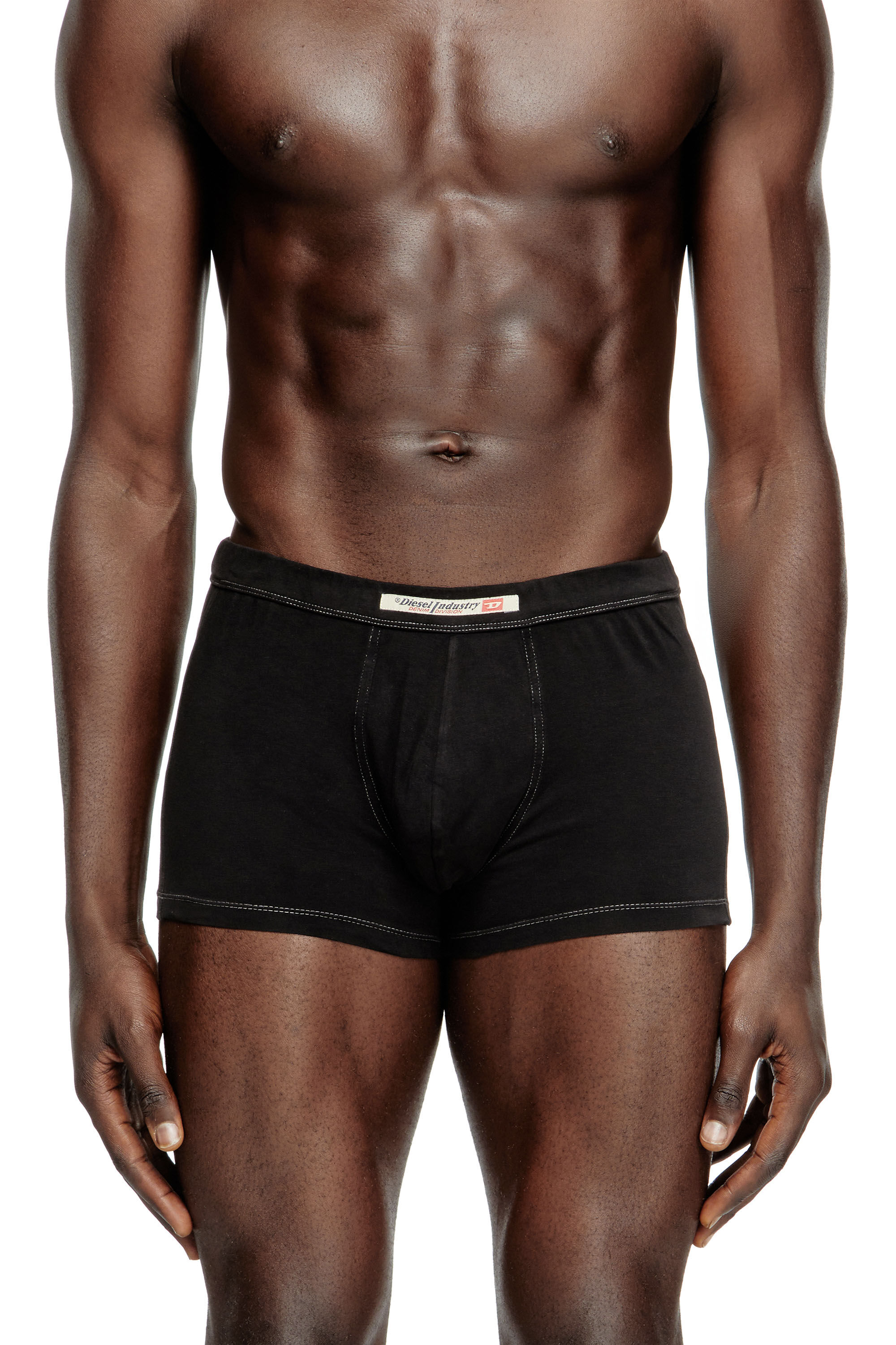 Diesel - DEVON-DNM-2PACK, Man's 2-pack boxer briefs with Diesel Industry flag in White/Black - 1