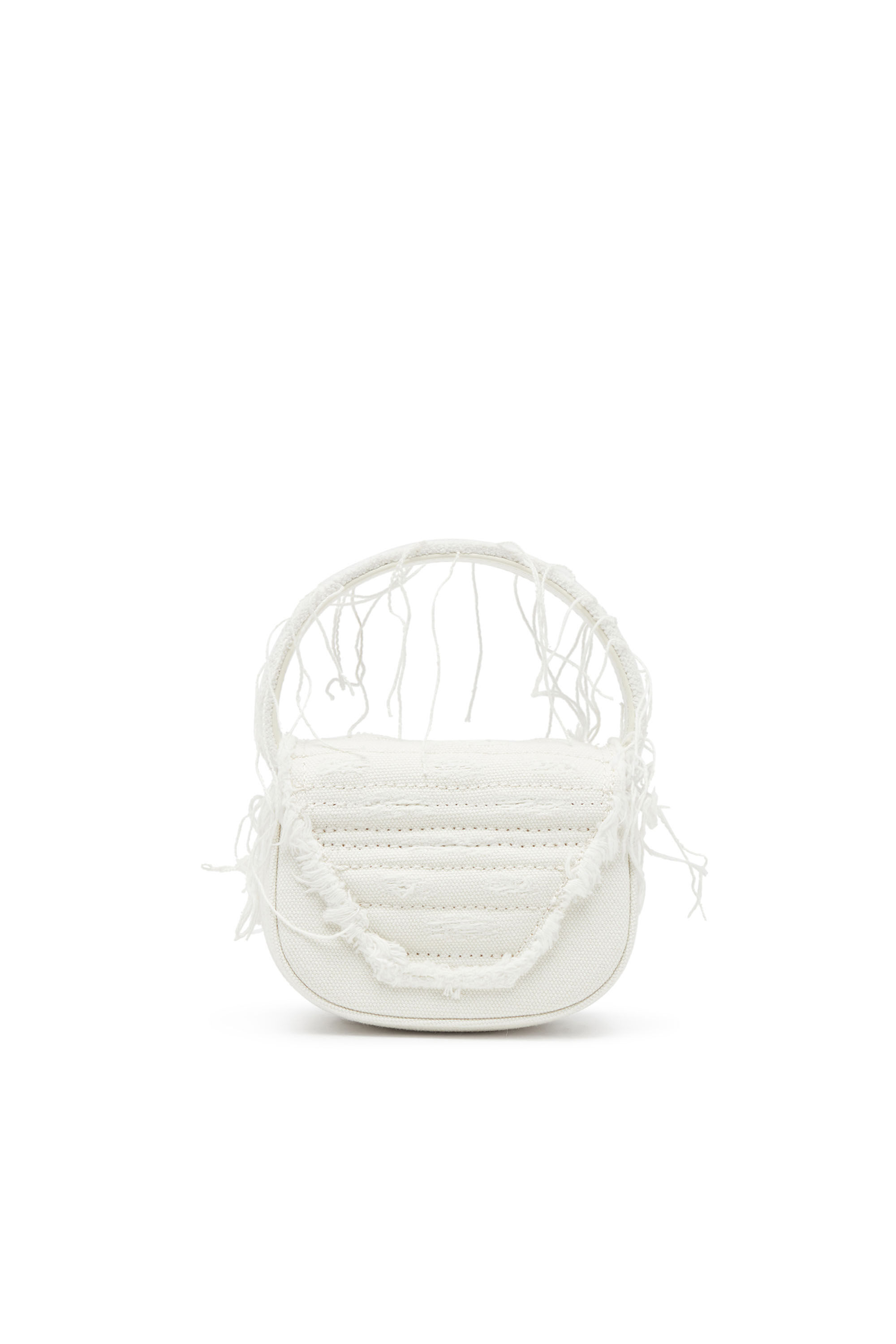 Women's 1DR XS-Iconic mini bag in canvas and leather | White