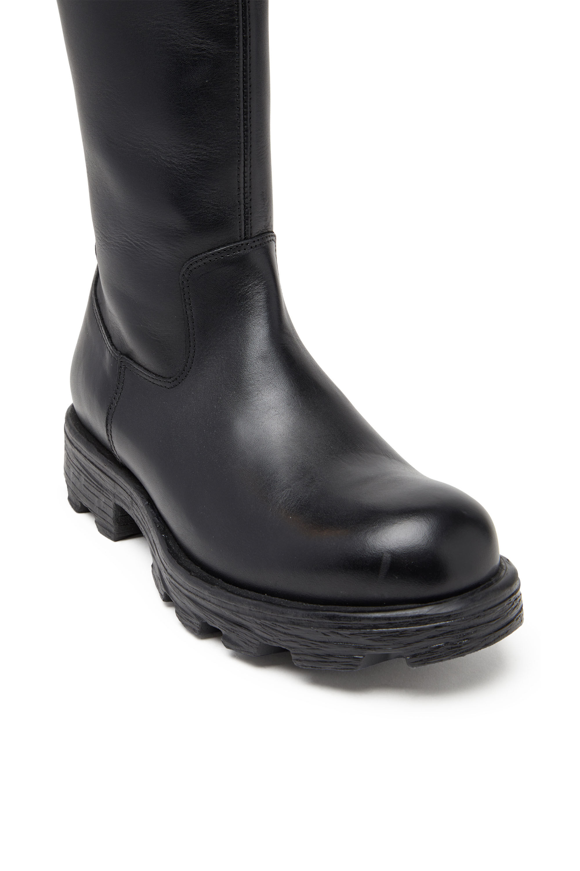 Women's D-Hammer-Leather knee-high boots | Black | Diesel