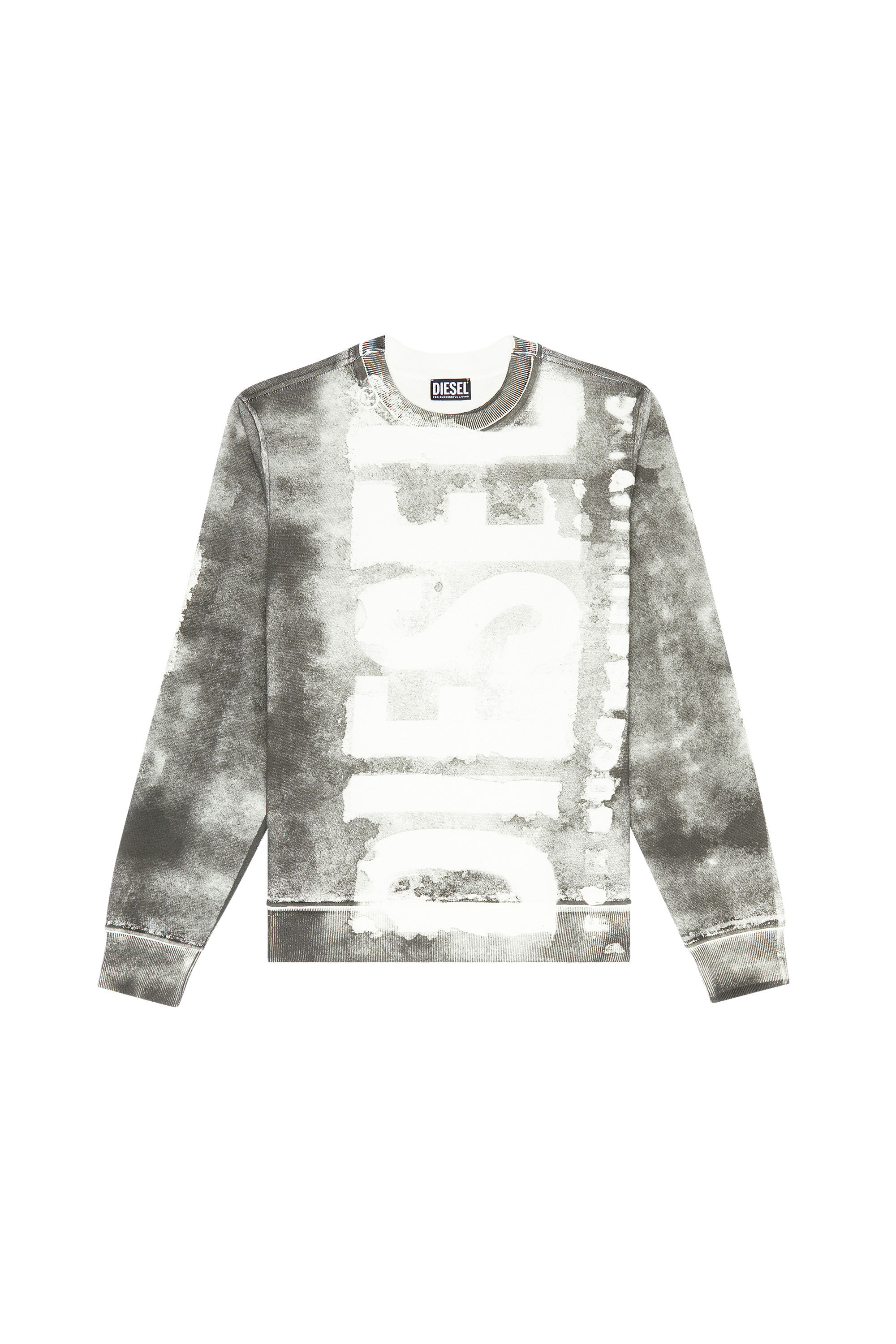 S-GINY Man: Logo sweatshirt with colour bleed effect | Diesel