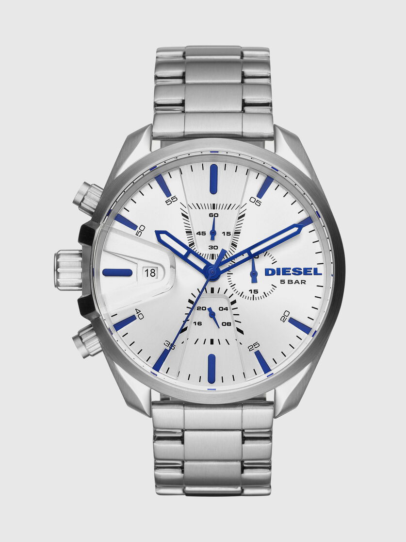 Dz4473 Silver Tone Watch With Steel Case 47 Mm Man Diesel