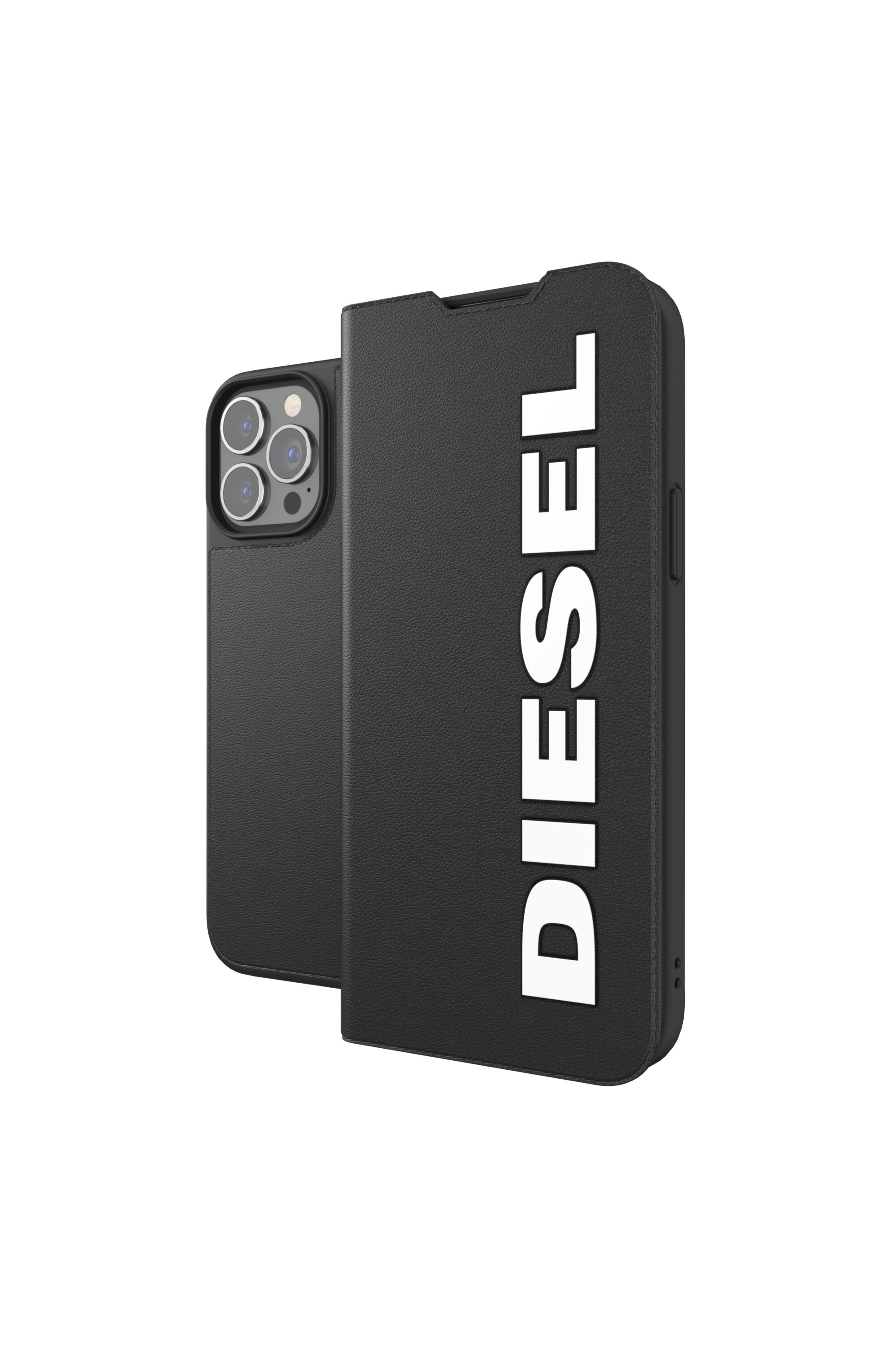 Diesel - 47158 BOOKLET CASE, Funda con tarjetero por iPhone 13/13 Pro Unisex in Negro - 1