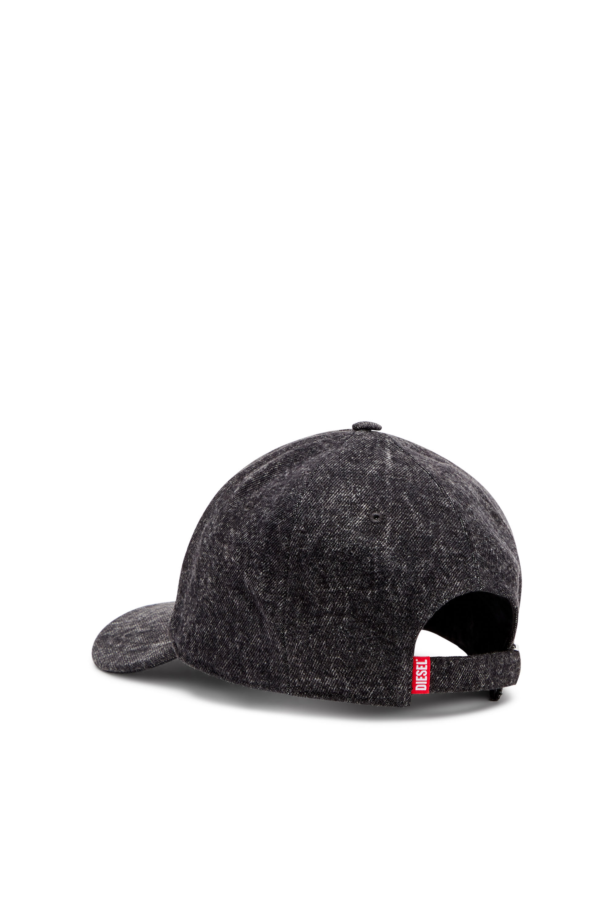 Diesel - C-SPALM, Gorra de béisbol en denim lavado Hombre in Negro - 2