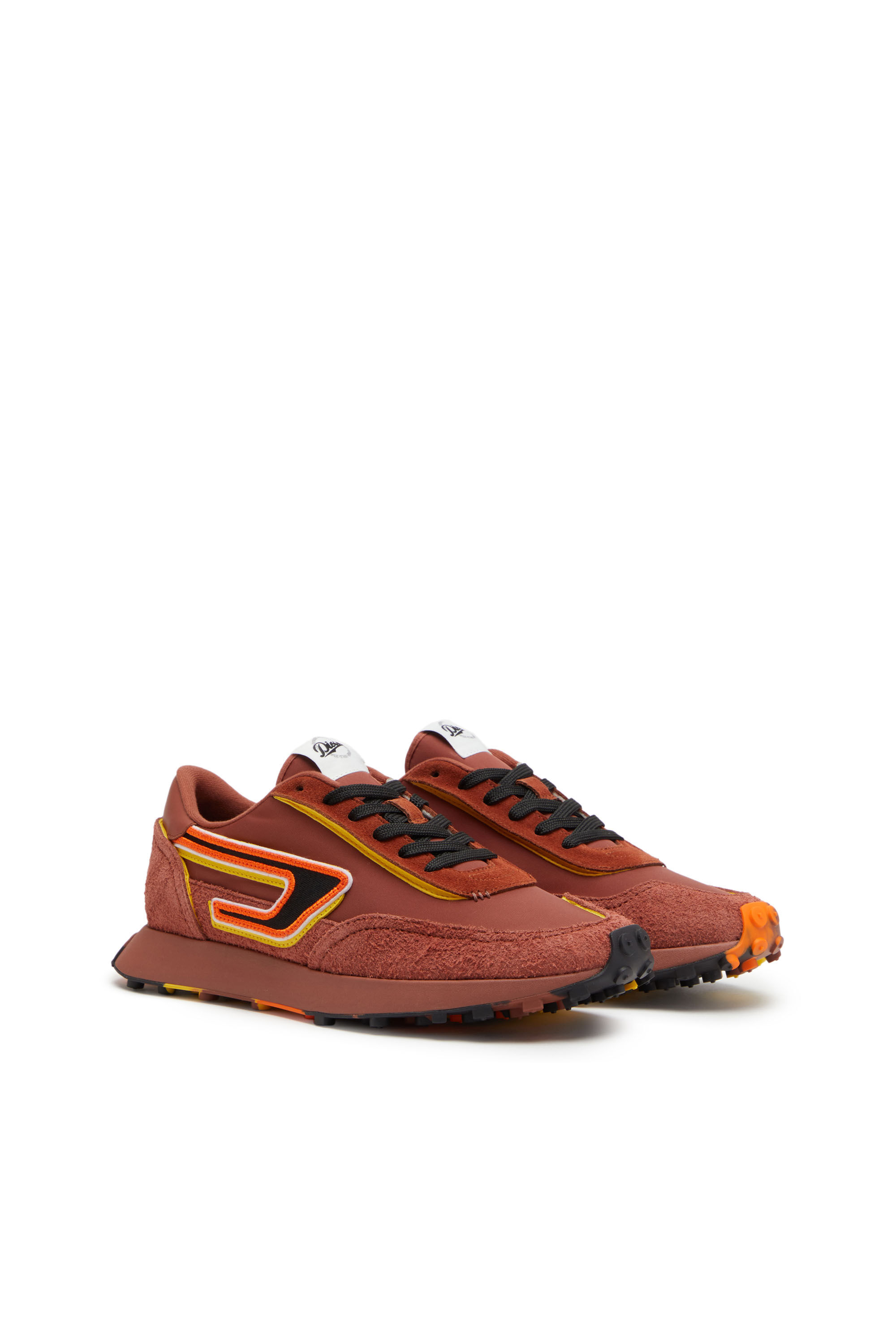 Women's S-Racer Lc W - Low-top sneakers in nylon and suede | Brown | Diesel