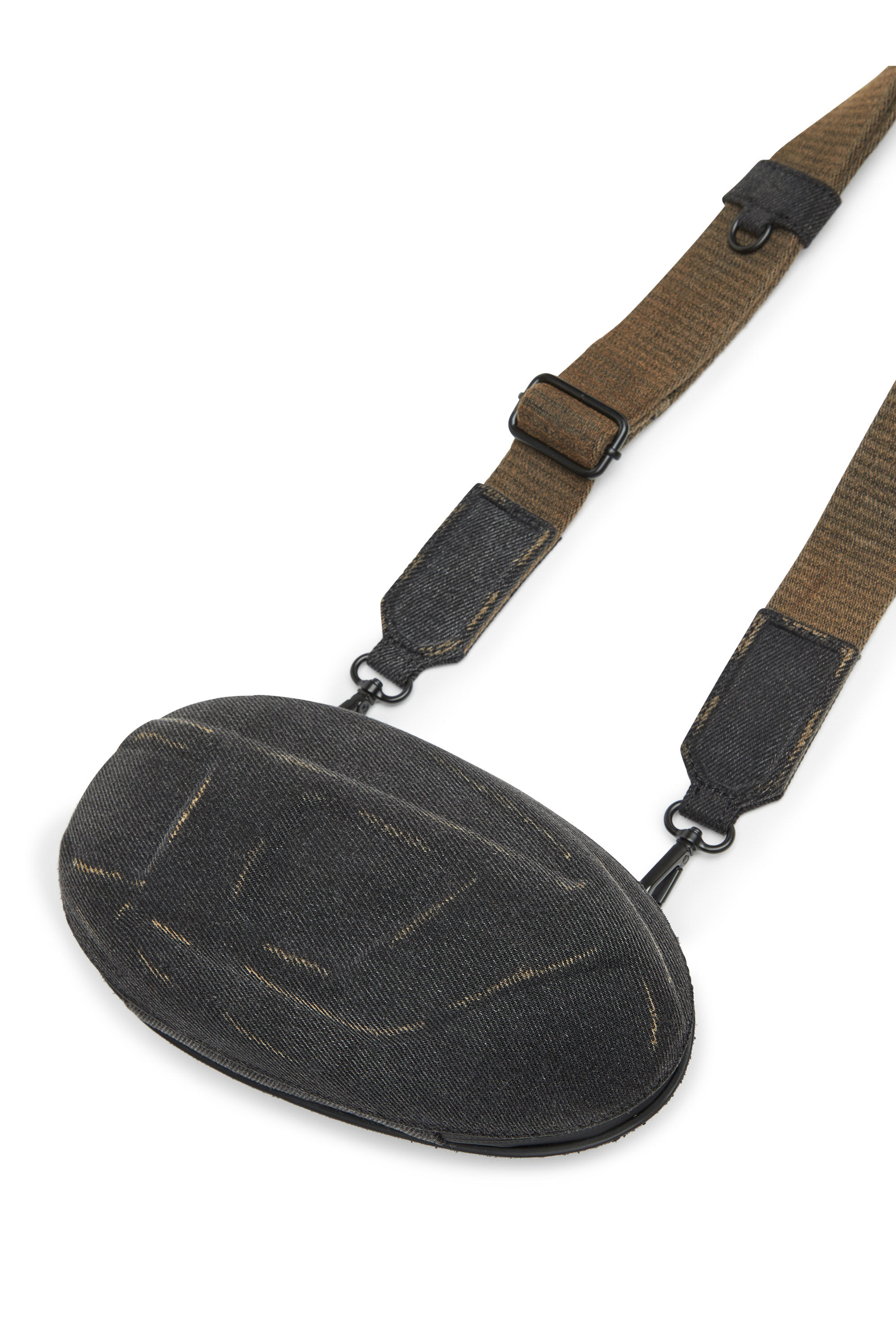 D Clutch Oval D Clutch in treated denim D CLUTCH Diesel