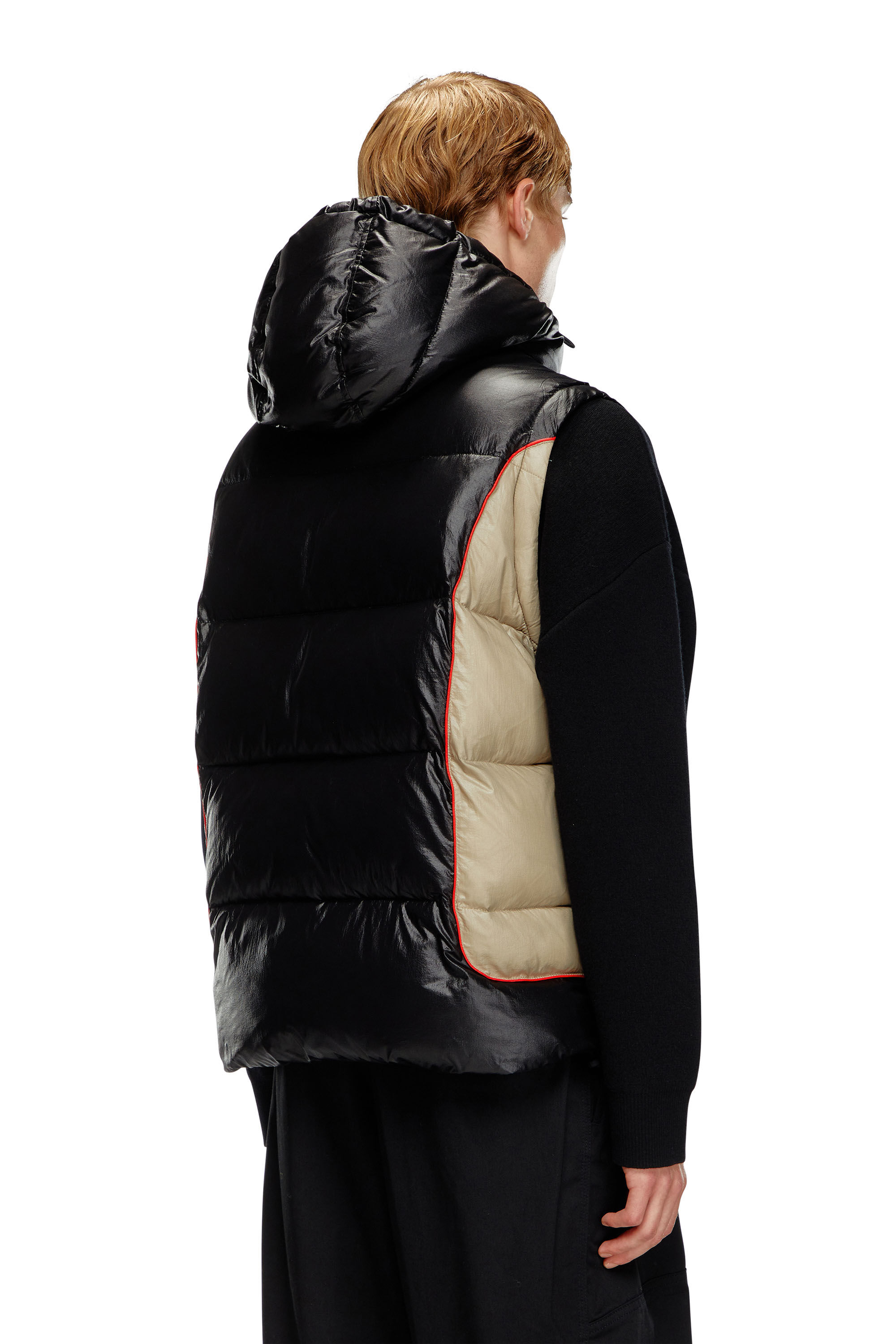 セール 海外 shiny in vest puffer Hooded Men's ripstop Diesel | Multicolor | ジャケット・アウター