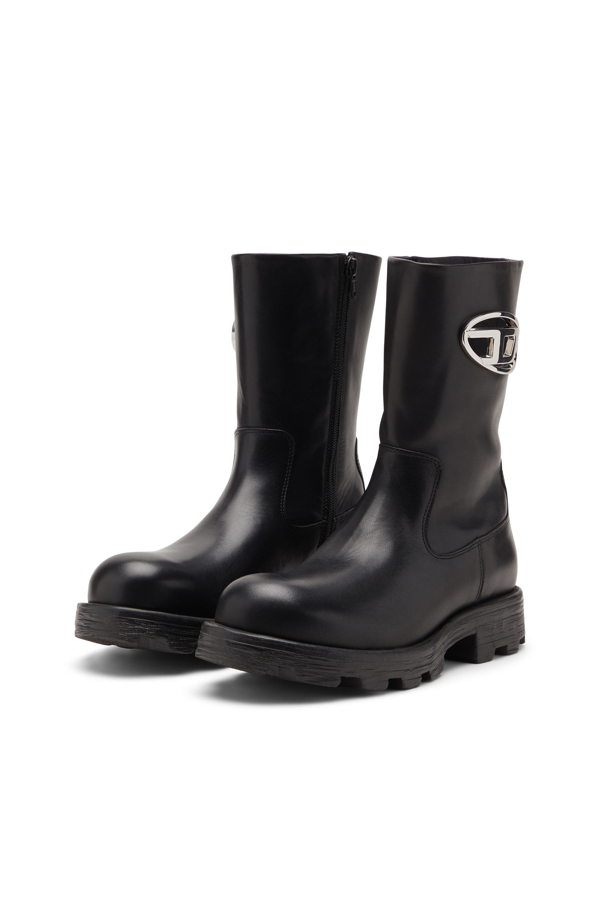 ★ Women's D-Hammer-Biker boots in shiny leather | Black | Diesel